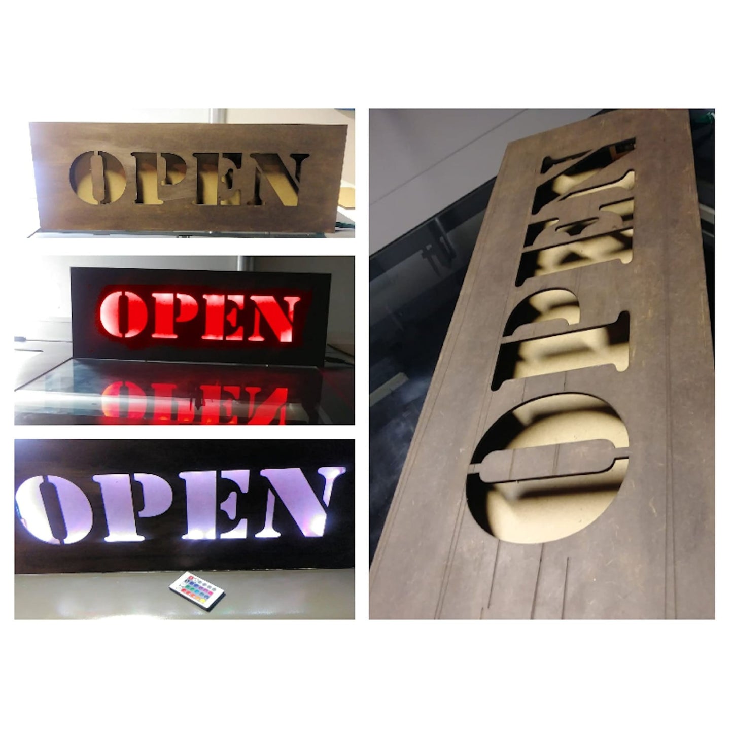 Indoor Custom made OPEN LED Sign, Multicolor