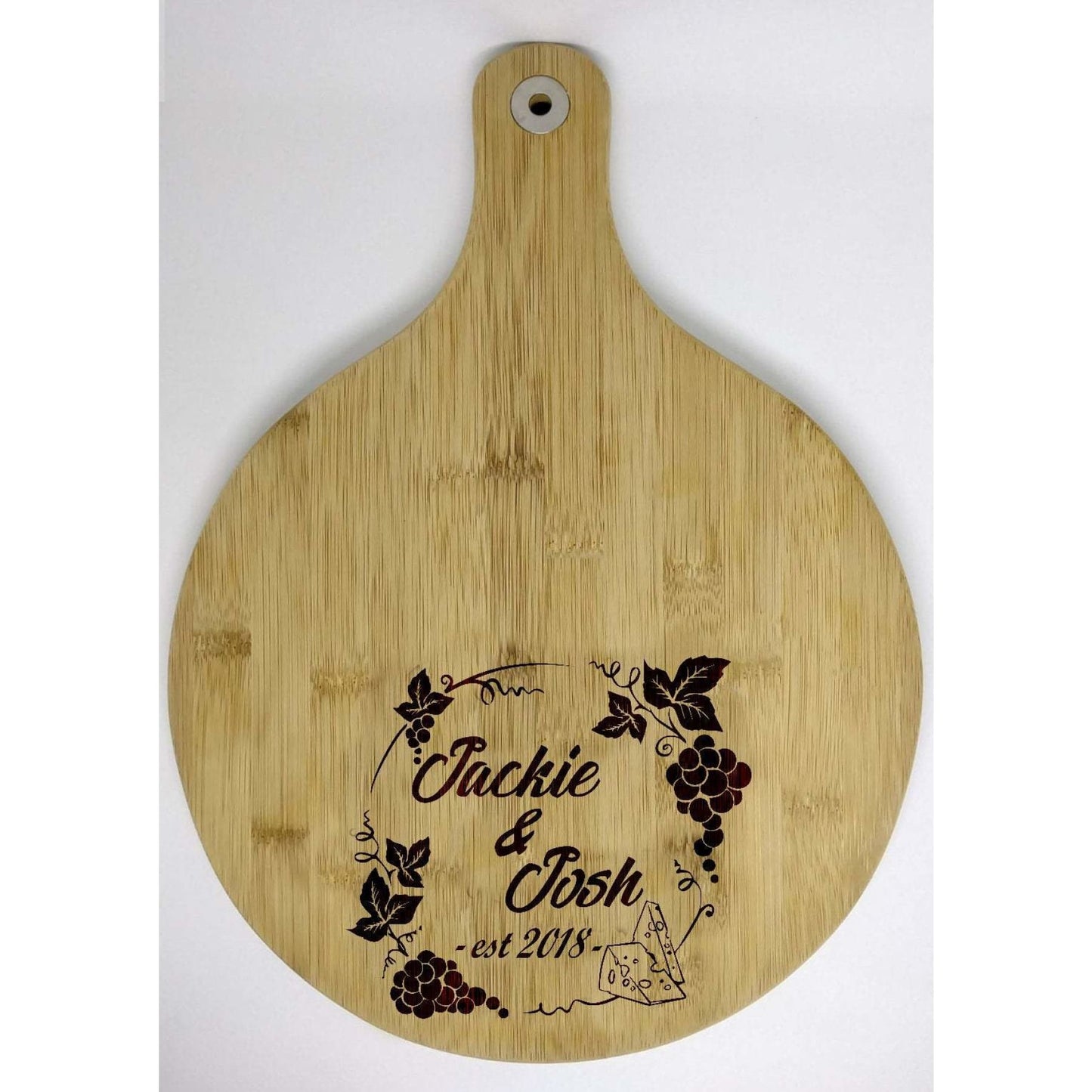 Laser Engraved Vintage Round Cheese Cutting Board