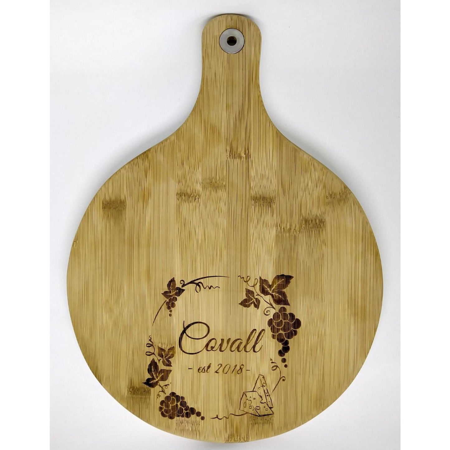 Laser Engraved Vintage Round Cheese Cutting Board