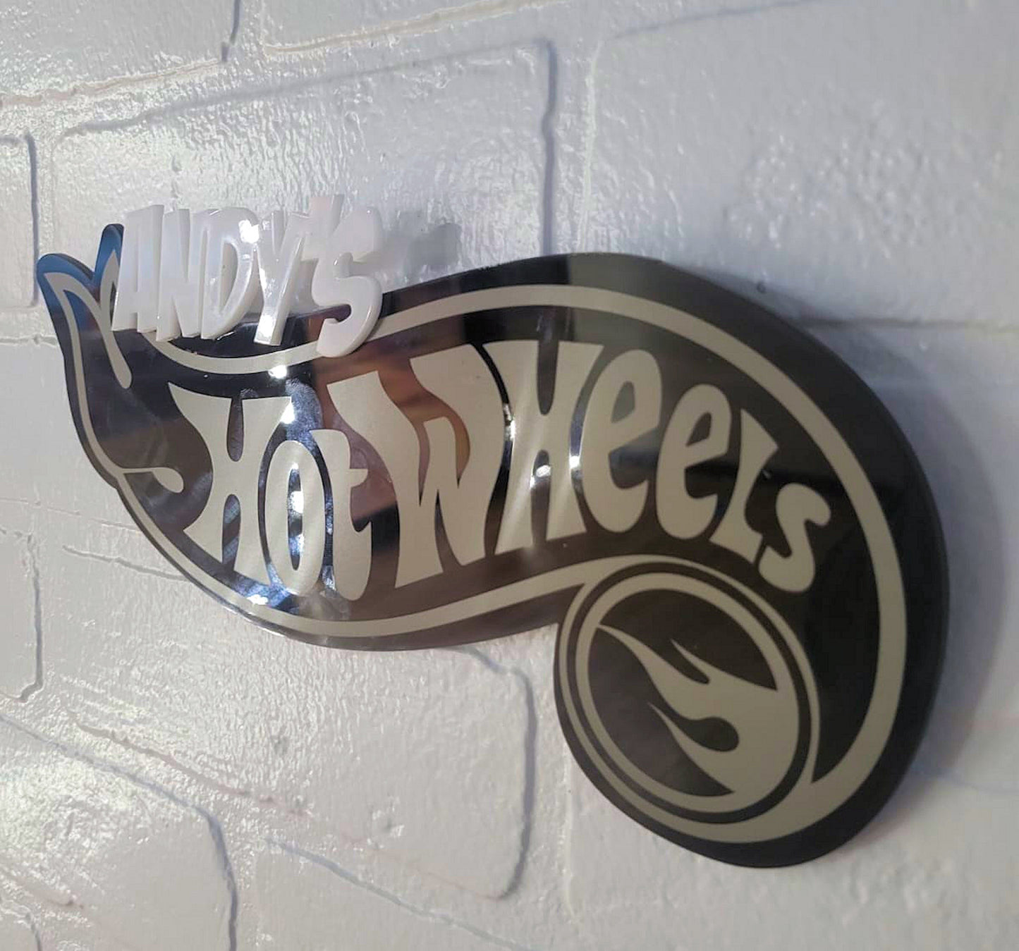 Hot Wheels Treasure Hunt Logo sign with custom name