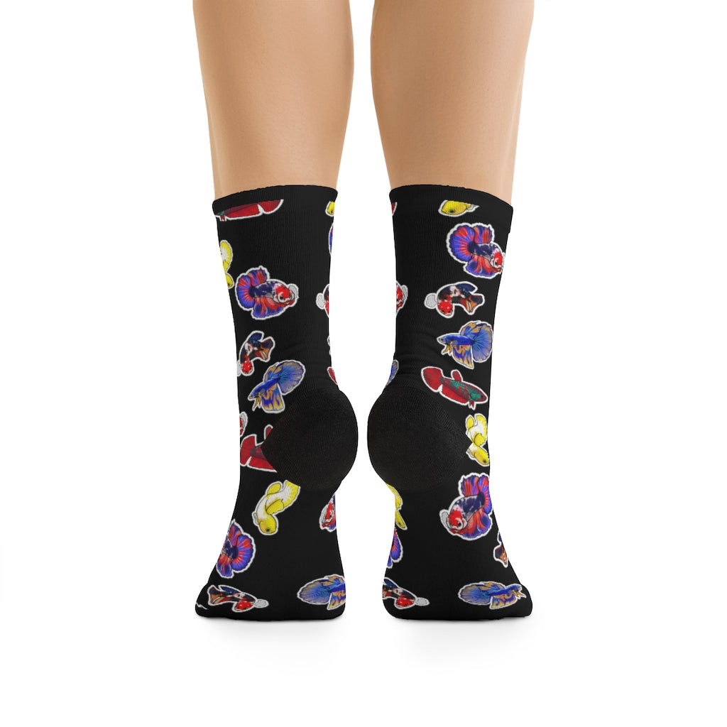 NW Bettas "I love Bettas" Black Socks