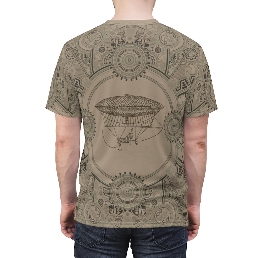 Steampunk Gear Airship Unisex Full Print Tee