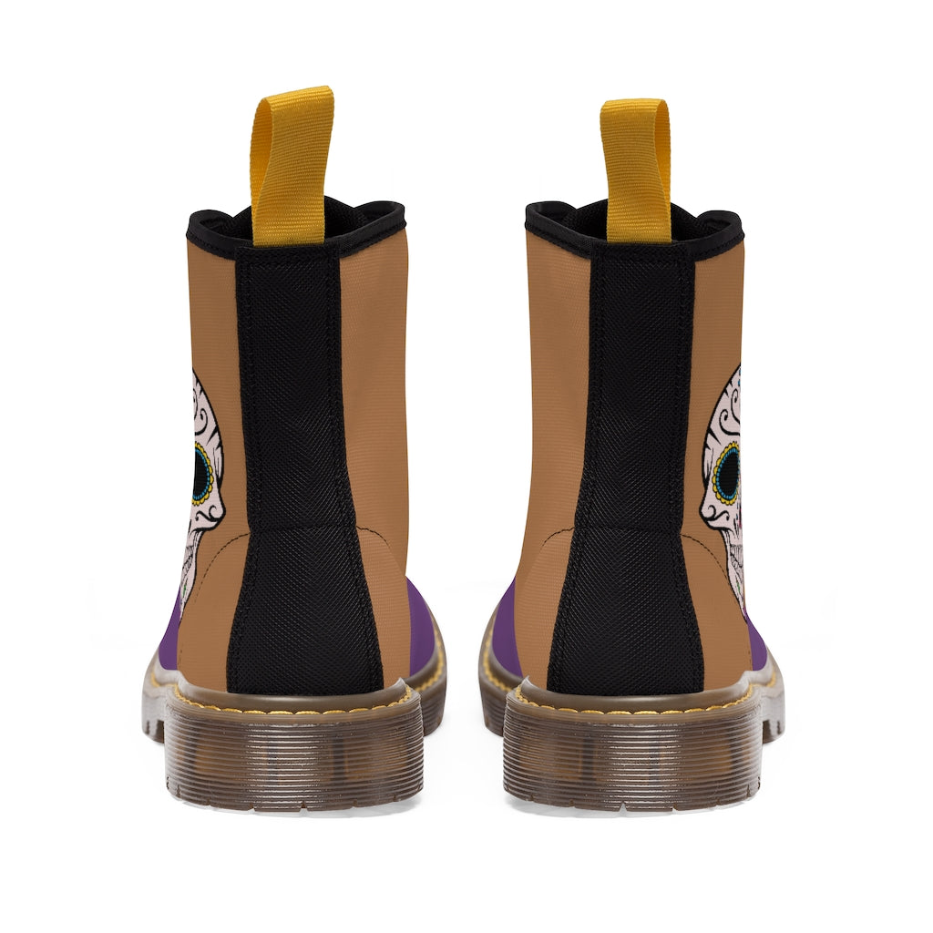 Sugar Skulls, Colorful Women's Martin Boots