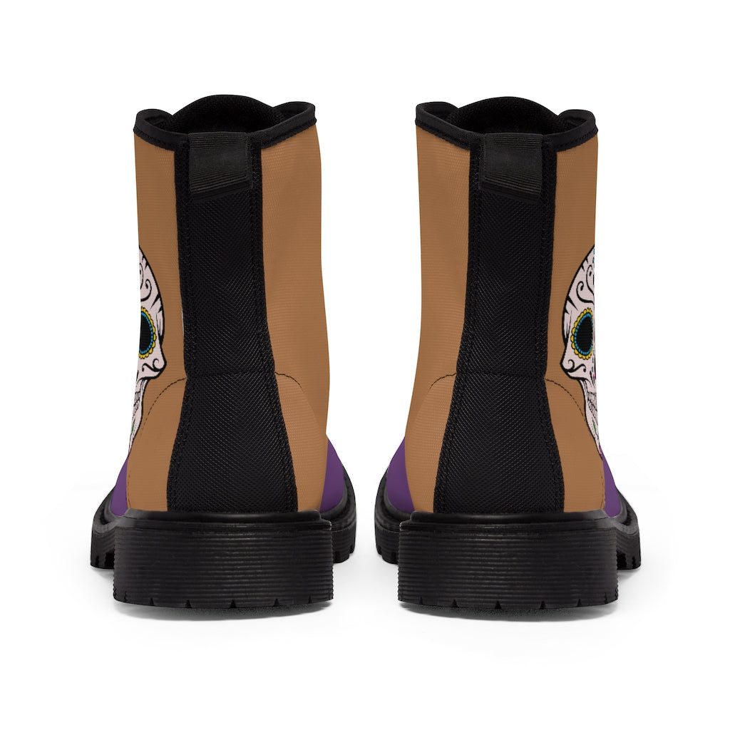 Sugar Skulls, Colorful Women's Martin Boots