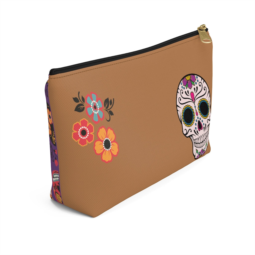 Sugar Skulls Accessory Pouch w T-bottom