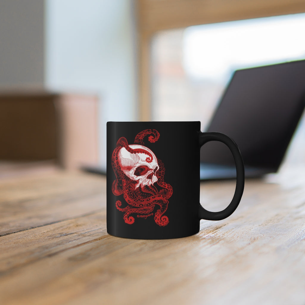 Aguero's Tattoo Cthulhu's Skull 11oz Black Mug