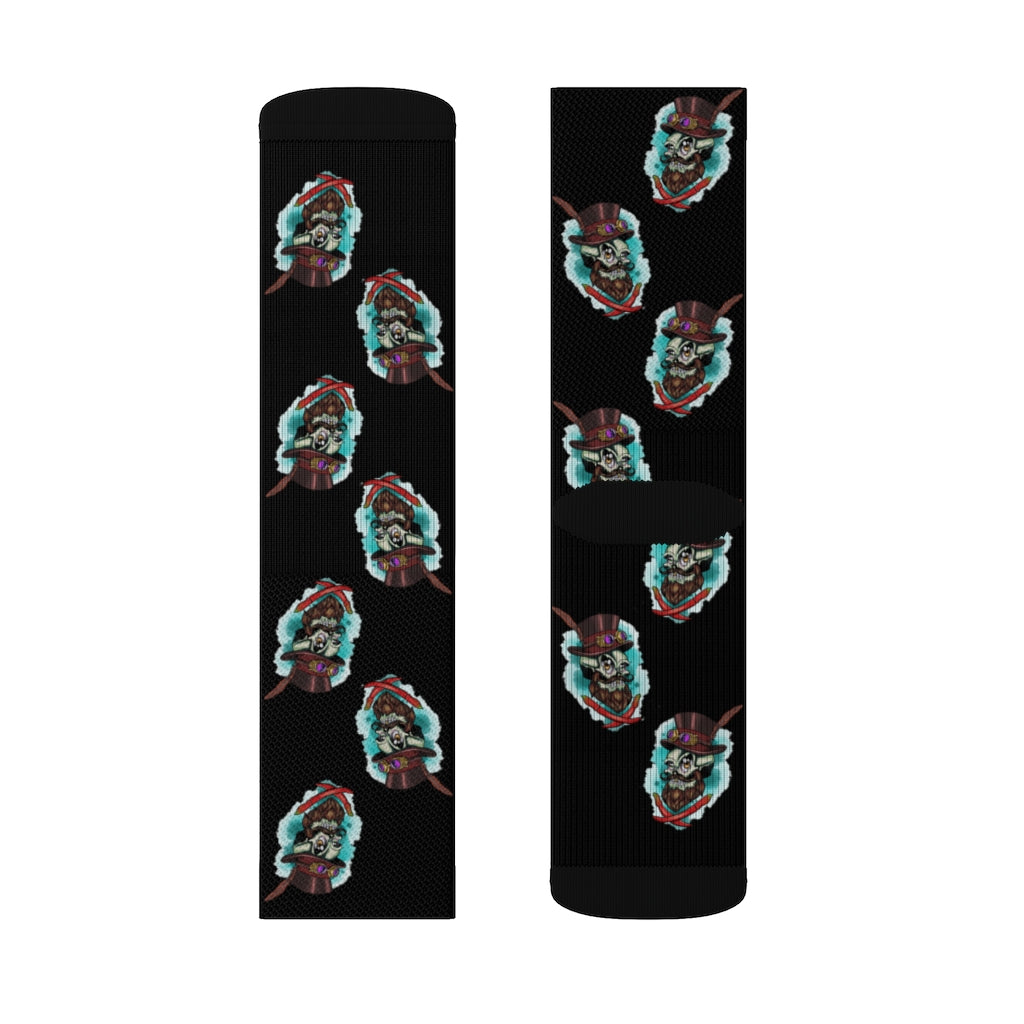 Aguero's Tattoo Bearded Skull 2021 Socks