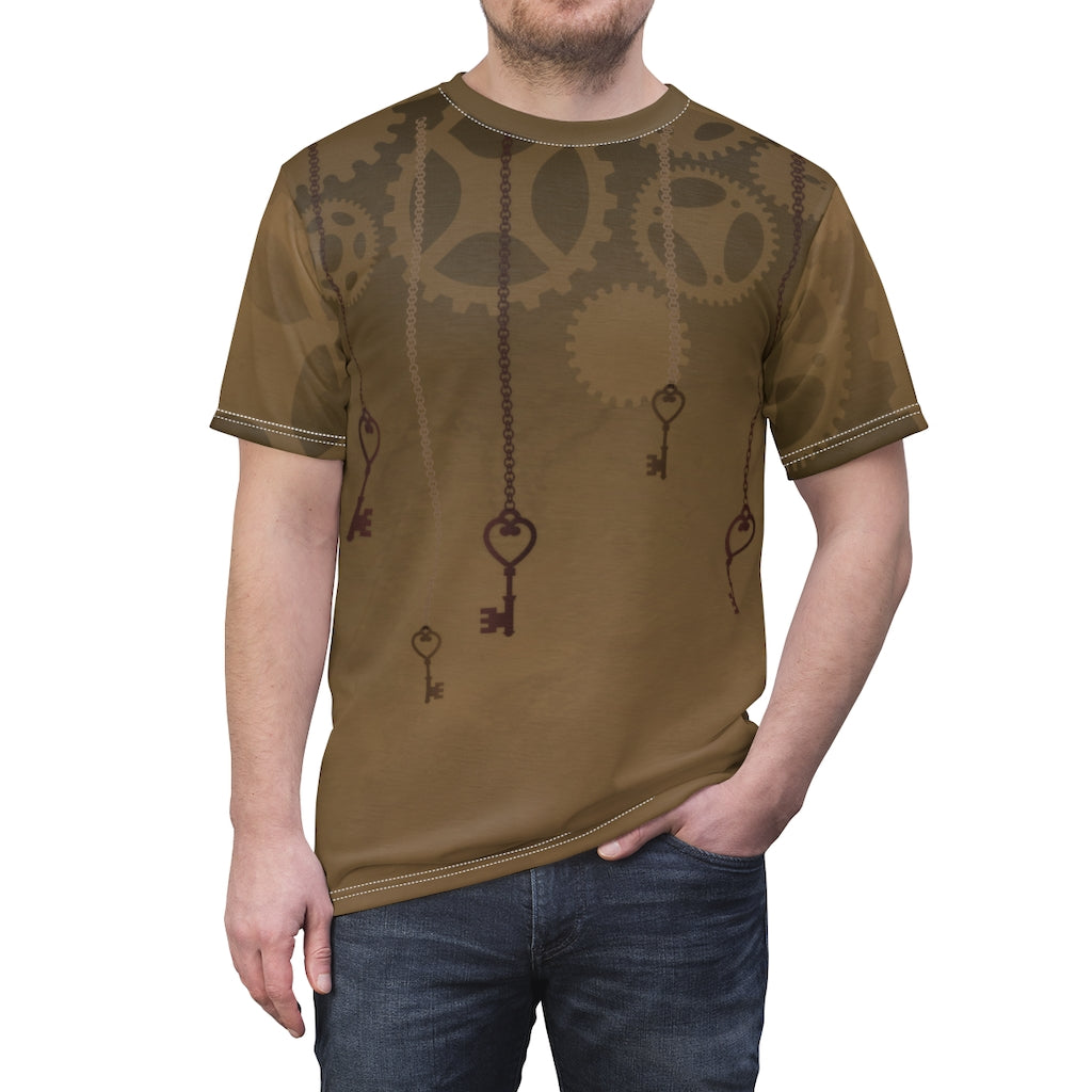 Steampunk Gear and Keys, Unisex Tee