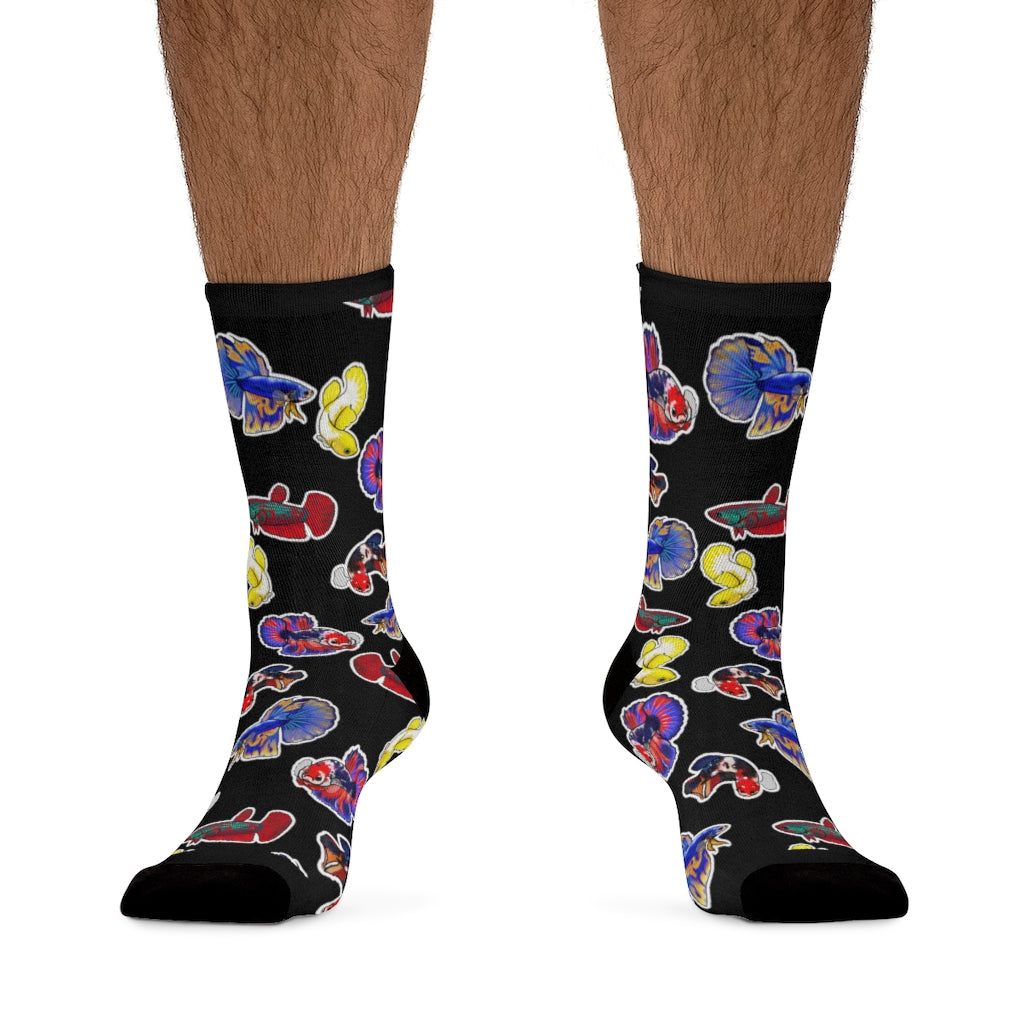 NW Bettas "I love Bettas" Black Socks