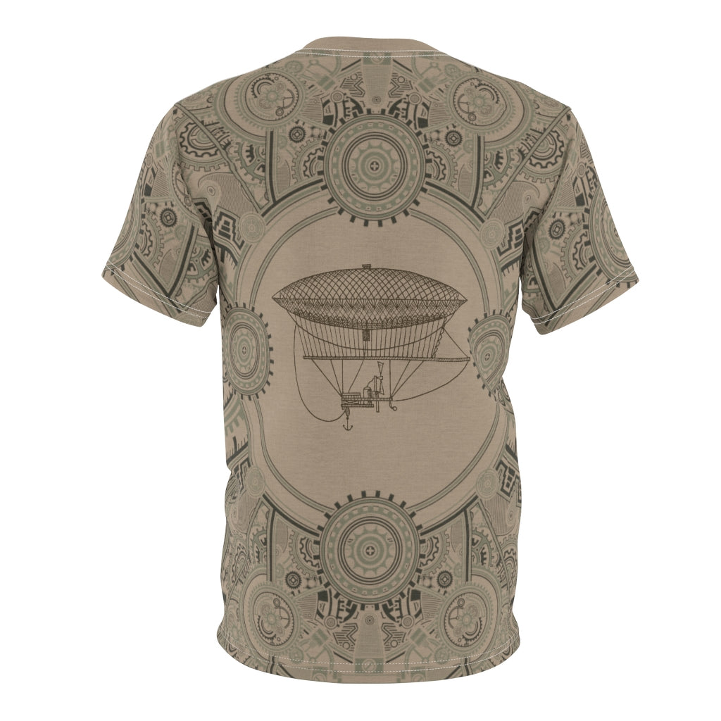 Steampunk Gear Airship Unisex Full Print Tee