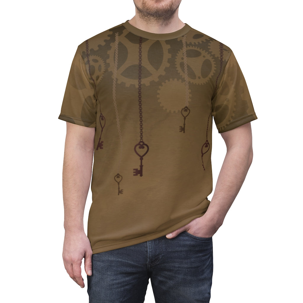 Steampunk Gear and Keys, Unisex Tee