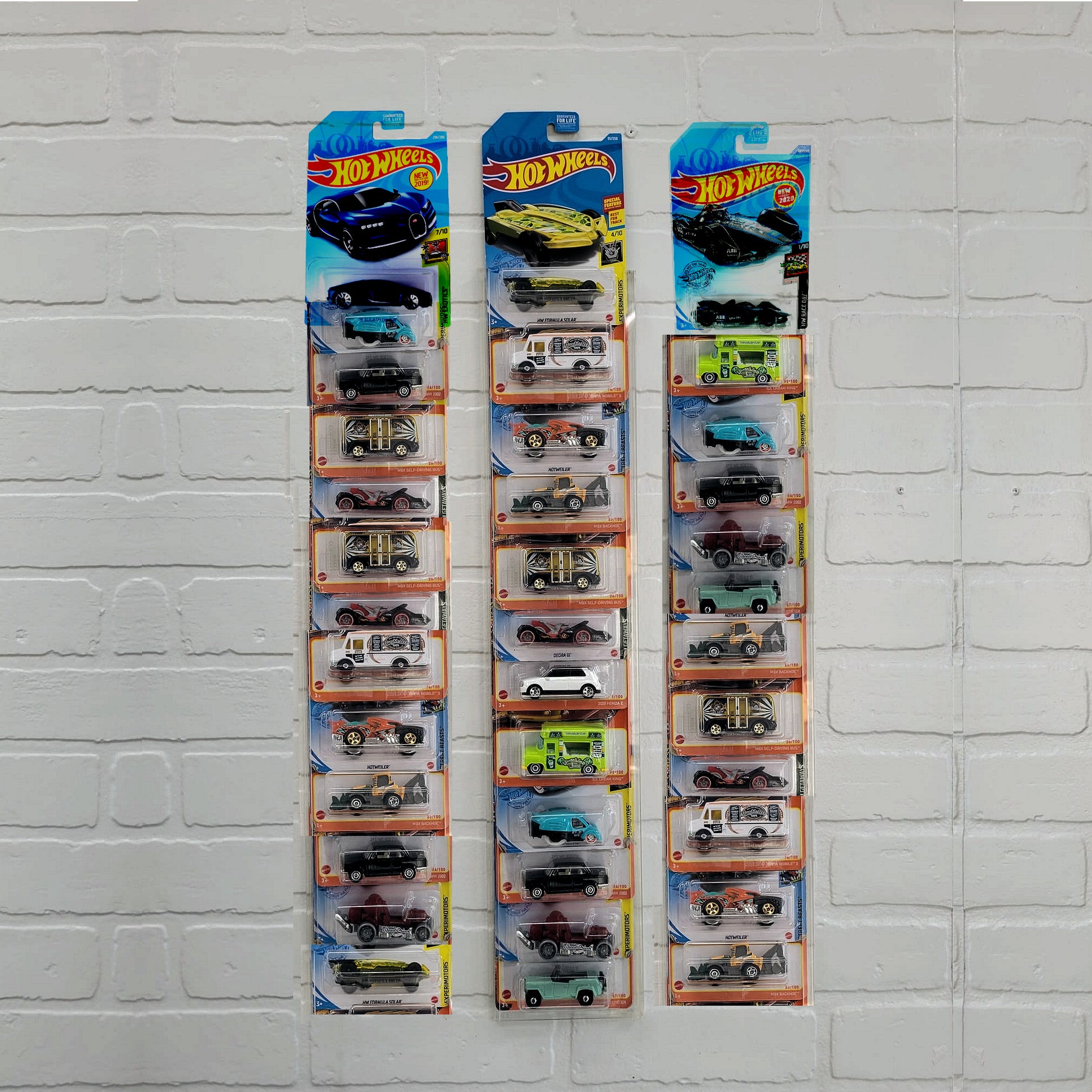 3 Pack Acrylic Display Rack for Diecast 1/64 in blister, Hot Wheels, Matchbox and more