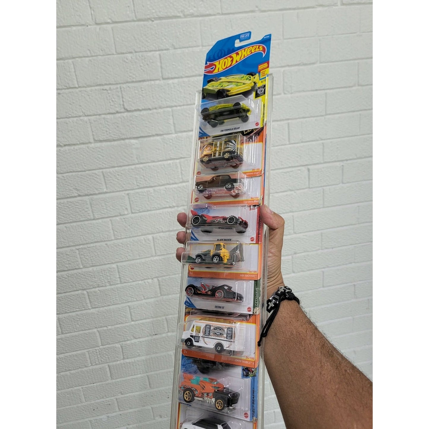 Acrylic Display Rack for Diecast 1/64 on blister, Hot Wheels, Matchbox and more