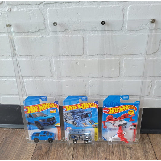 Acrylic Display for Diecast 1/64 in blister, Hot Wheels, Matchbox and more