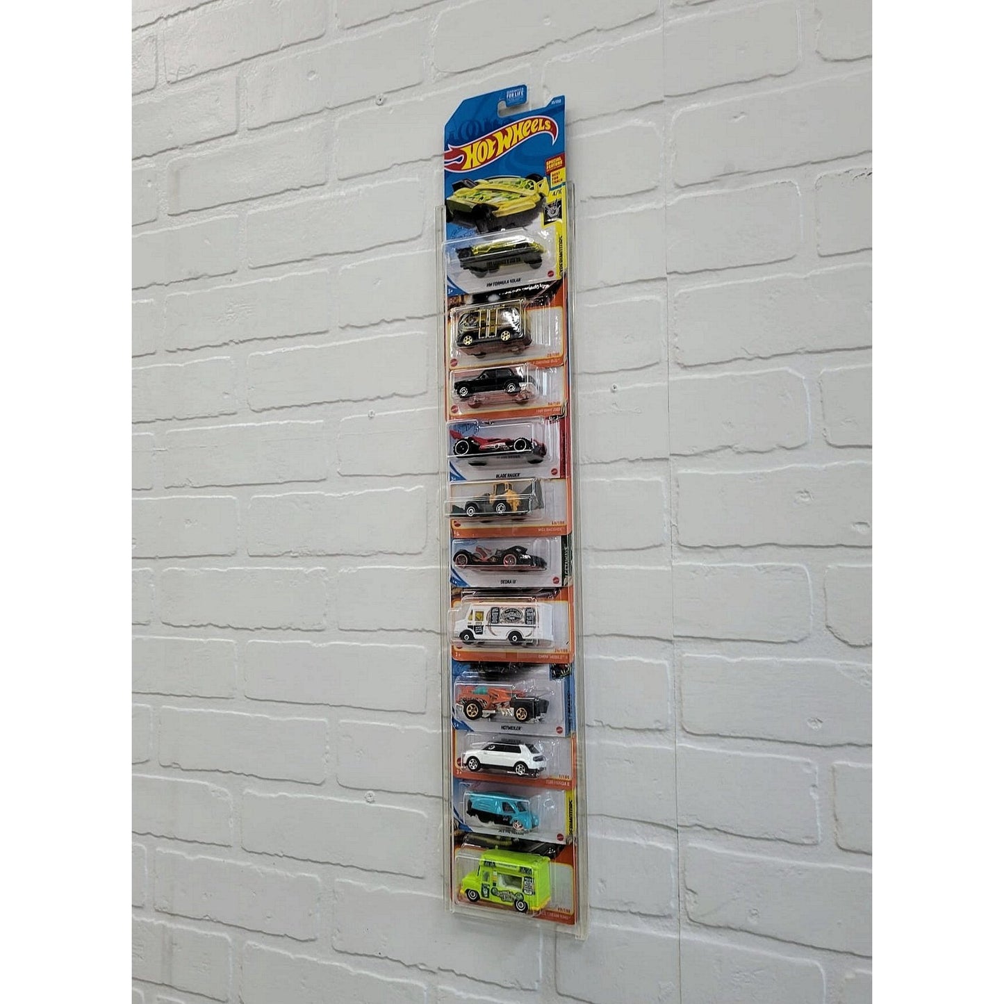 Acrylic Display Rack for Diecast 1/64 on blister, Hot Wheels, Matchbox and more