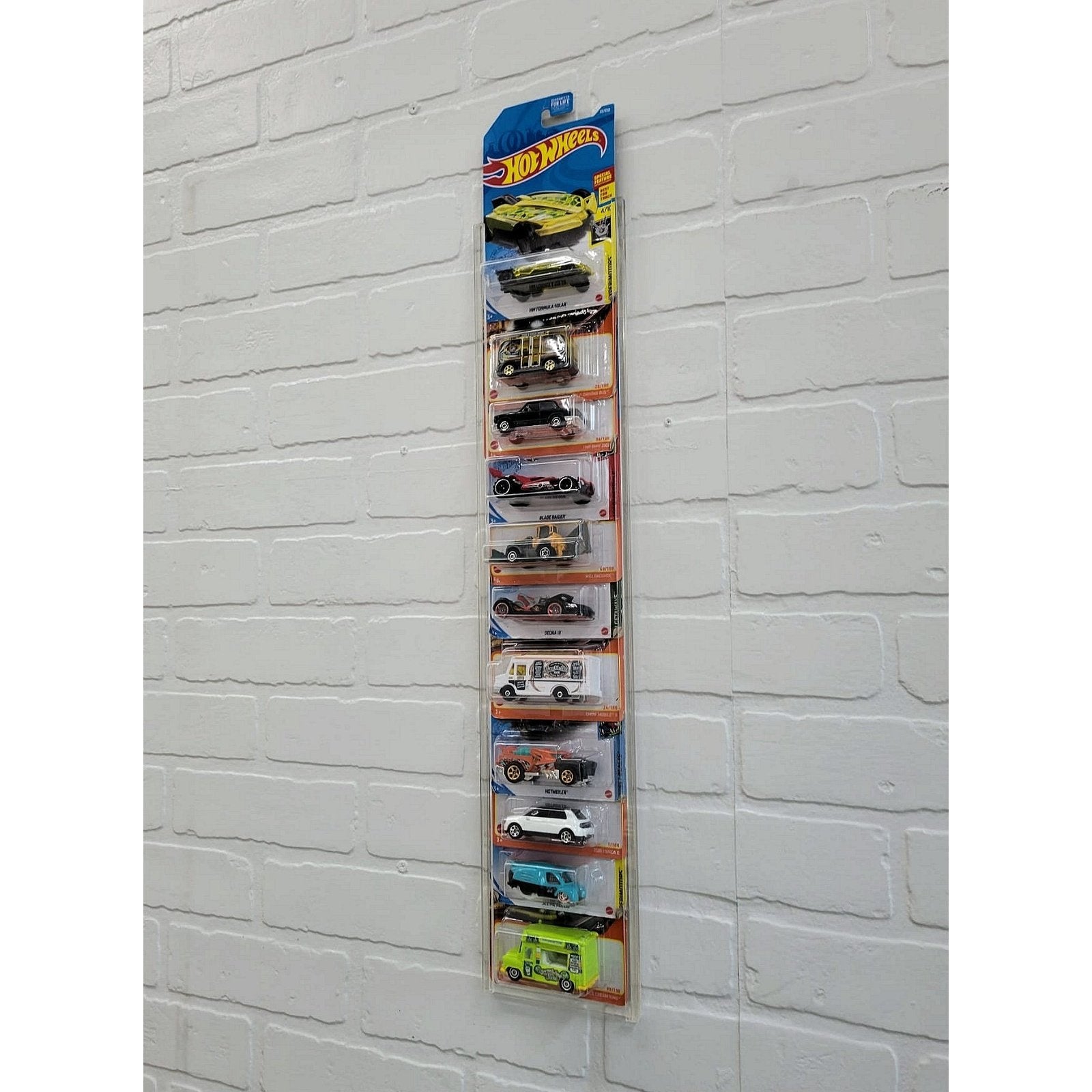 Acrylic Display Rack for Diecast 1/64 on blister, Hot Wheels, Matchbox and more