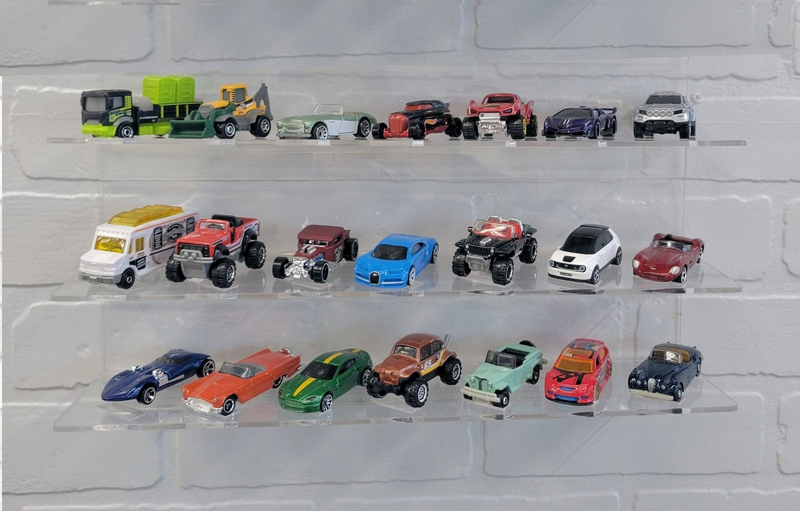 Acrylic Display for 21 Diecast 1/64, Hot Wheels, Matchbox and more