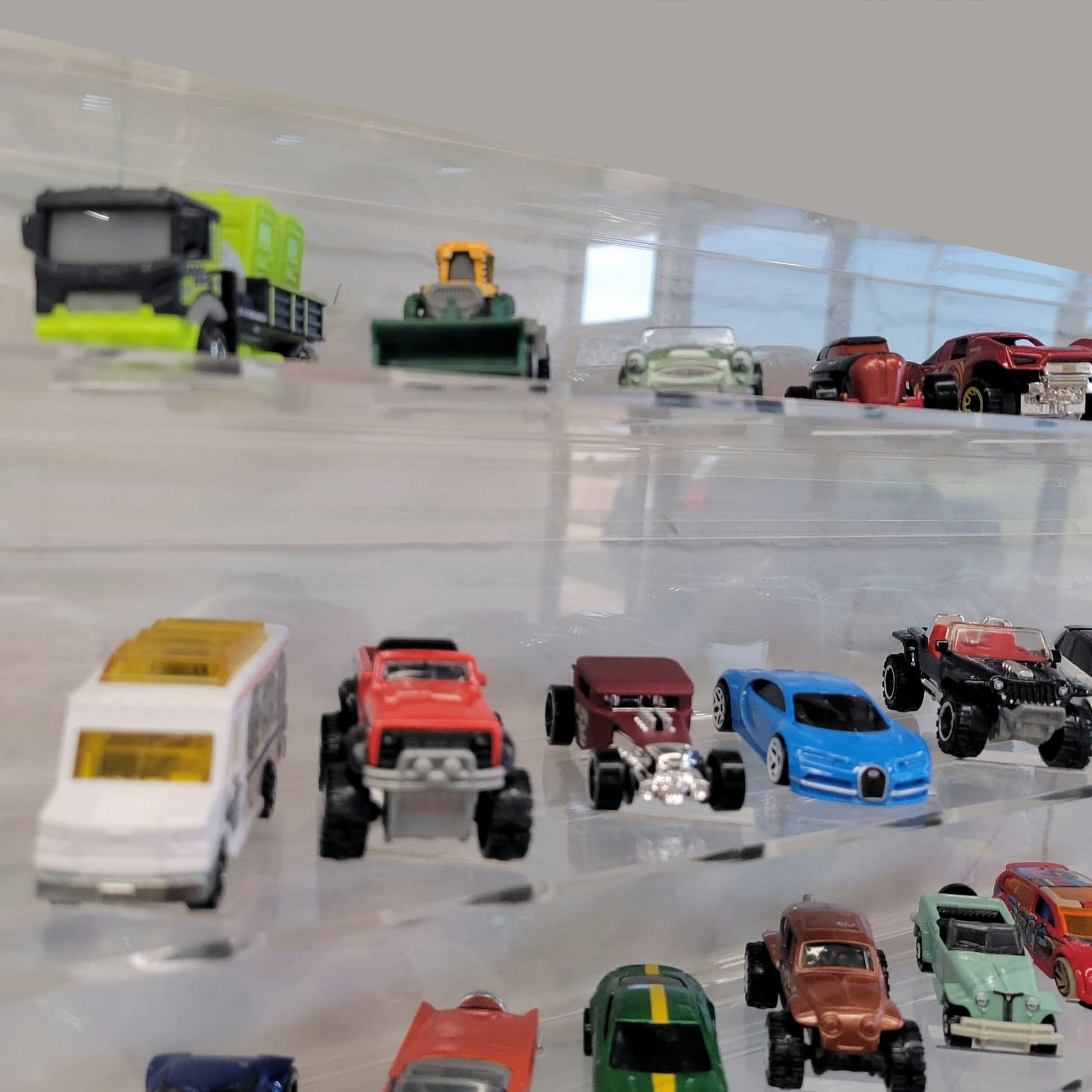 Acrylic Display for 21 Diecast 1/64, Hot Wheels, Matchbox and more