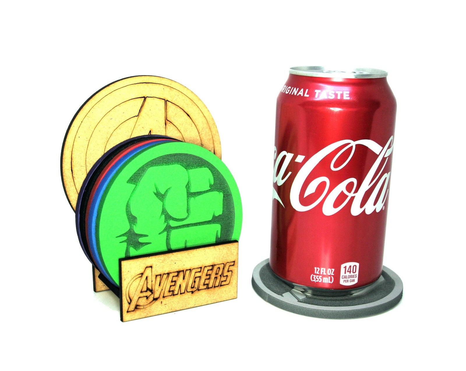 Superhero Avengers Endgame Coasters 6 Pack with Base