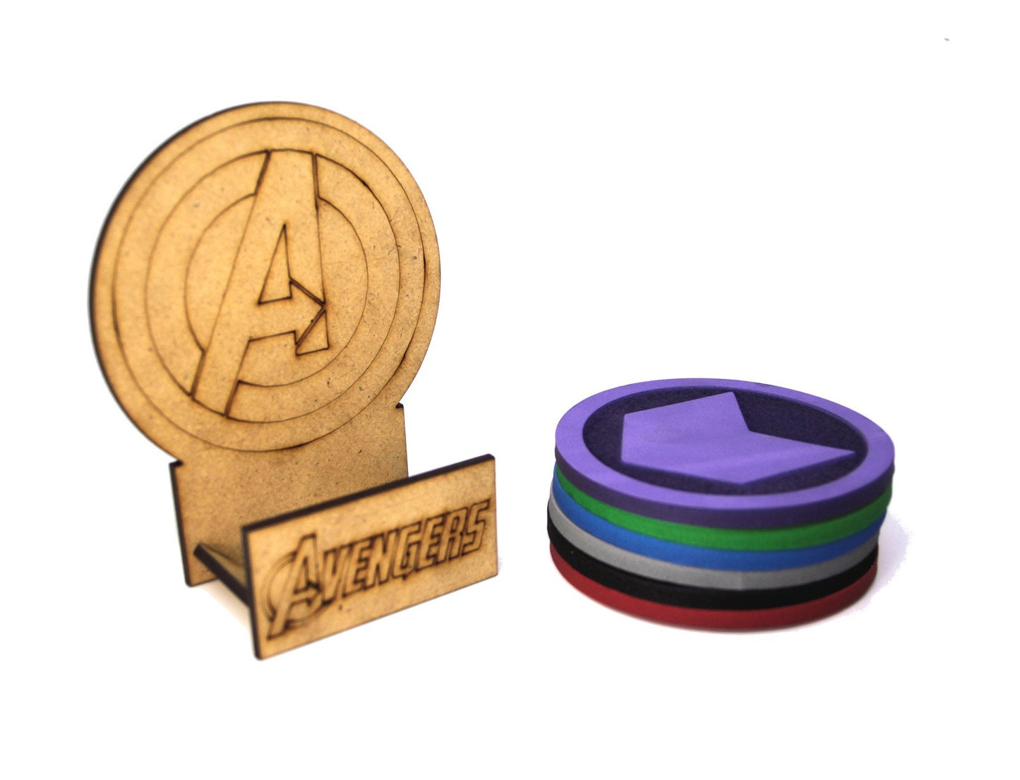 Superhero Avengers Endgame Coasters 6 Pack with Base