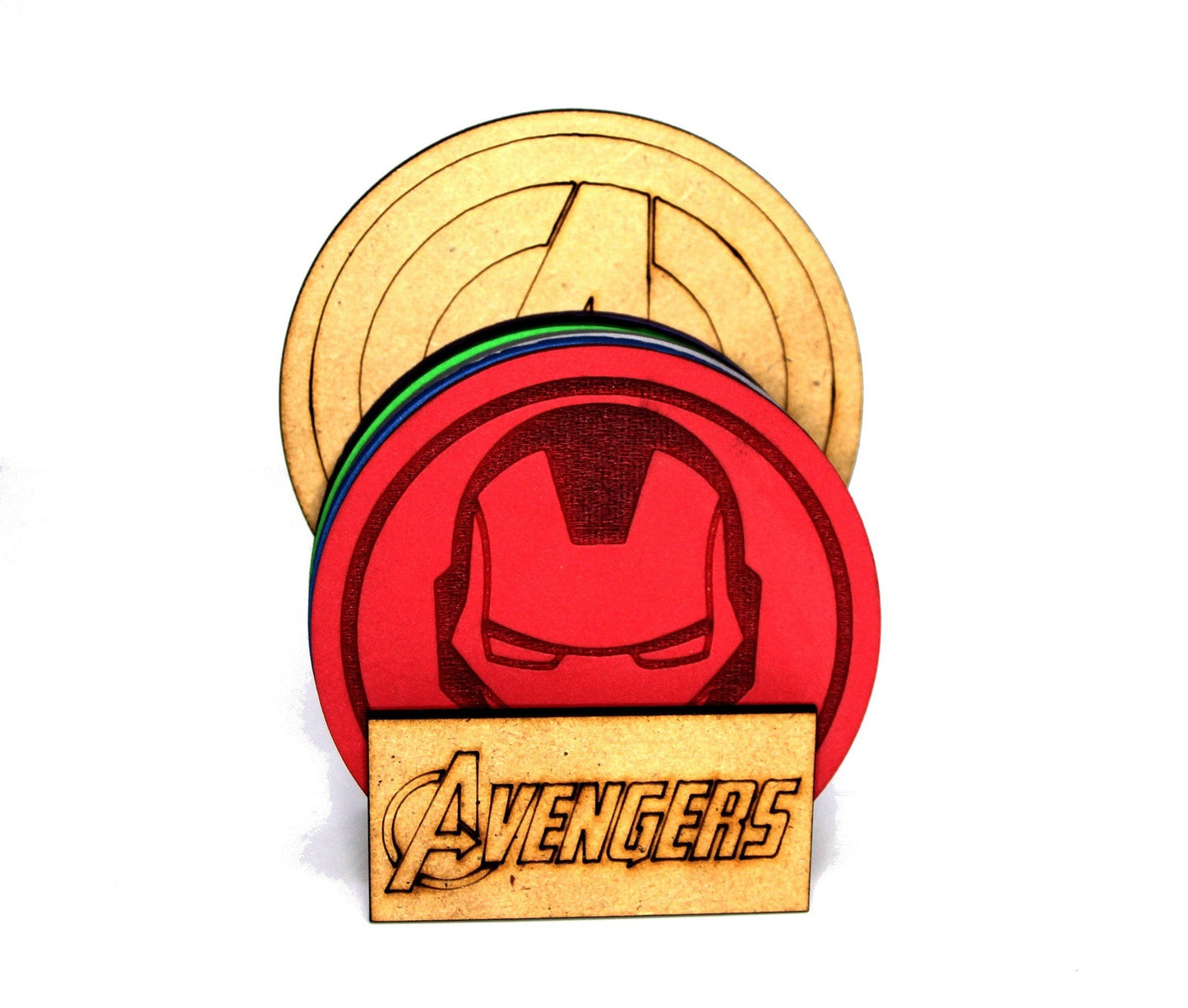 Superhero Avengers Endgame Coasters 6 Pack with Base