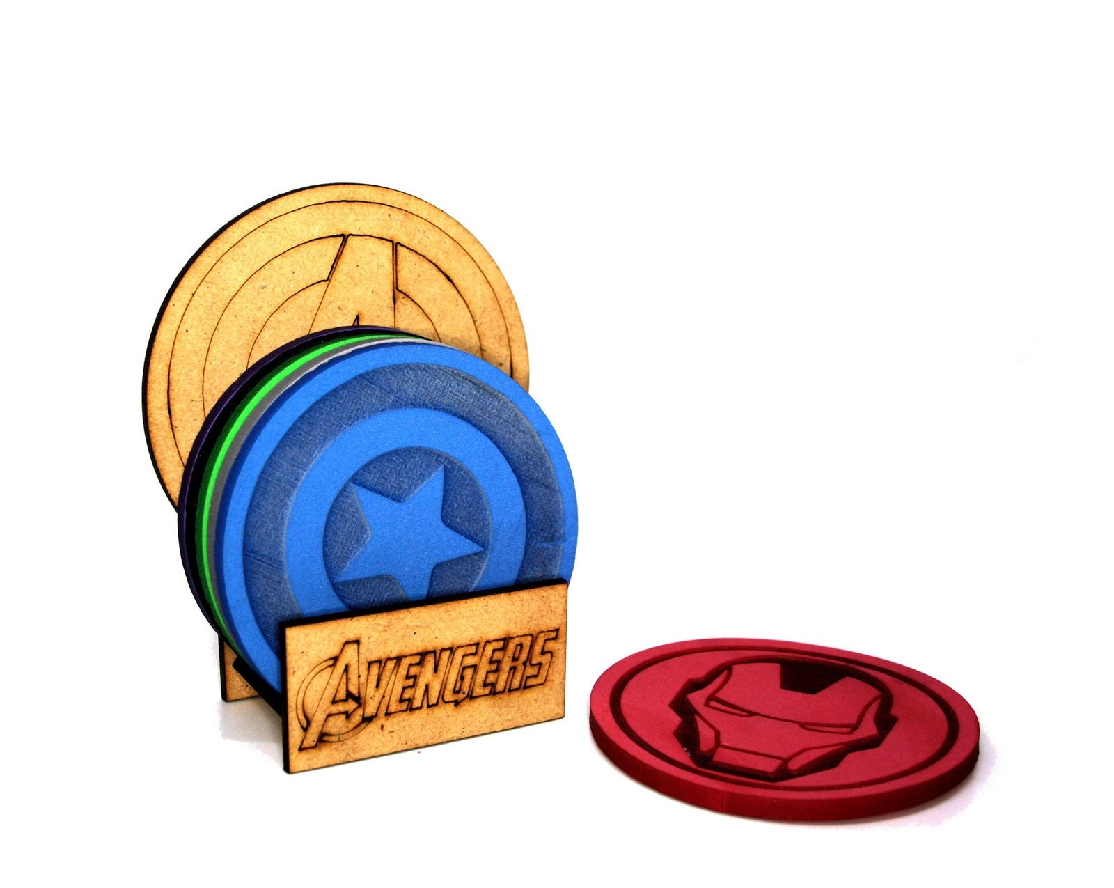 Superhero Avengers Endgame Coasters 6 Pack with Base