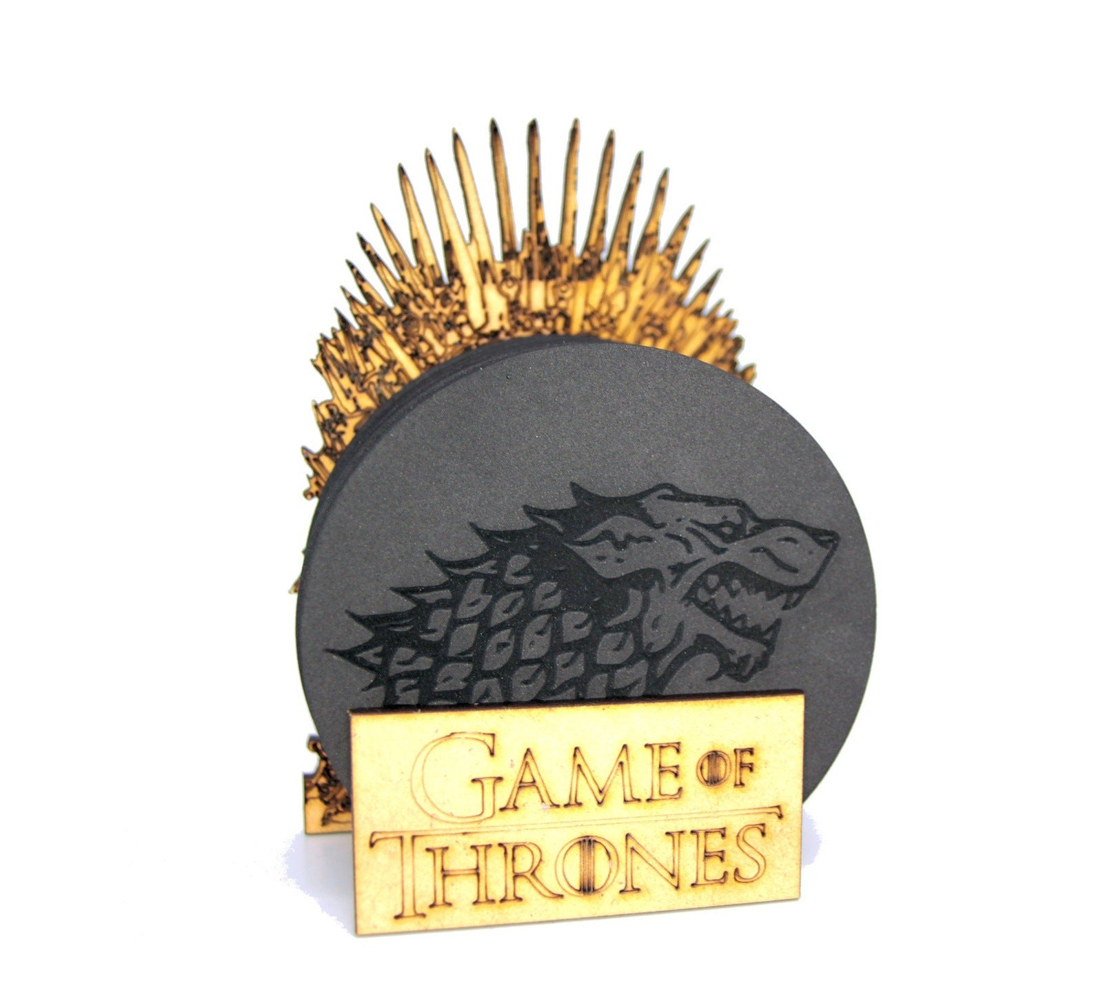 GOT Game of Thrones Coasters 6 Pack with Iron Throne