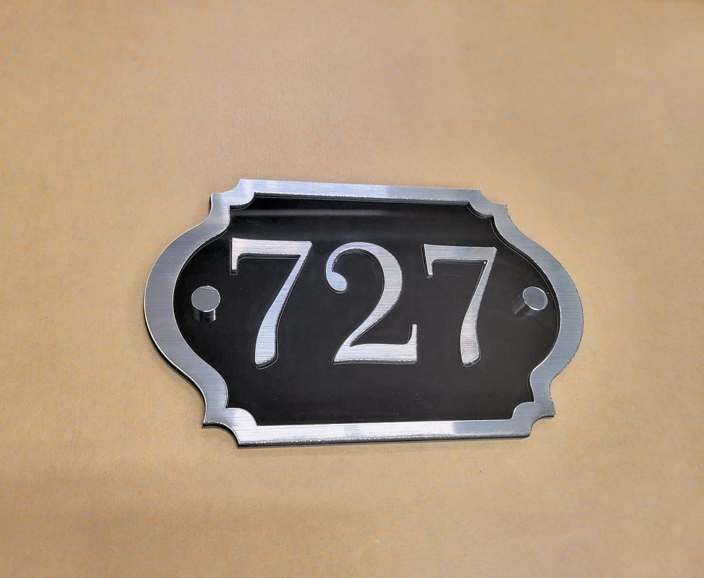 House Number Sign, Custom Made with Hardware