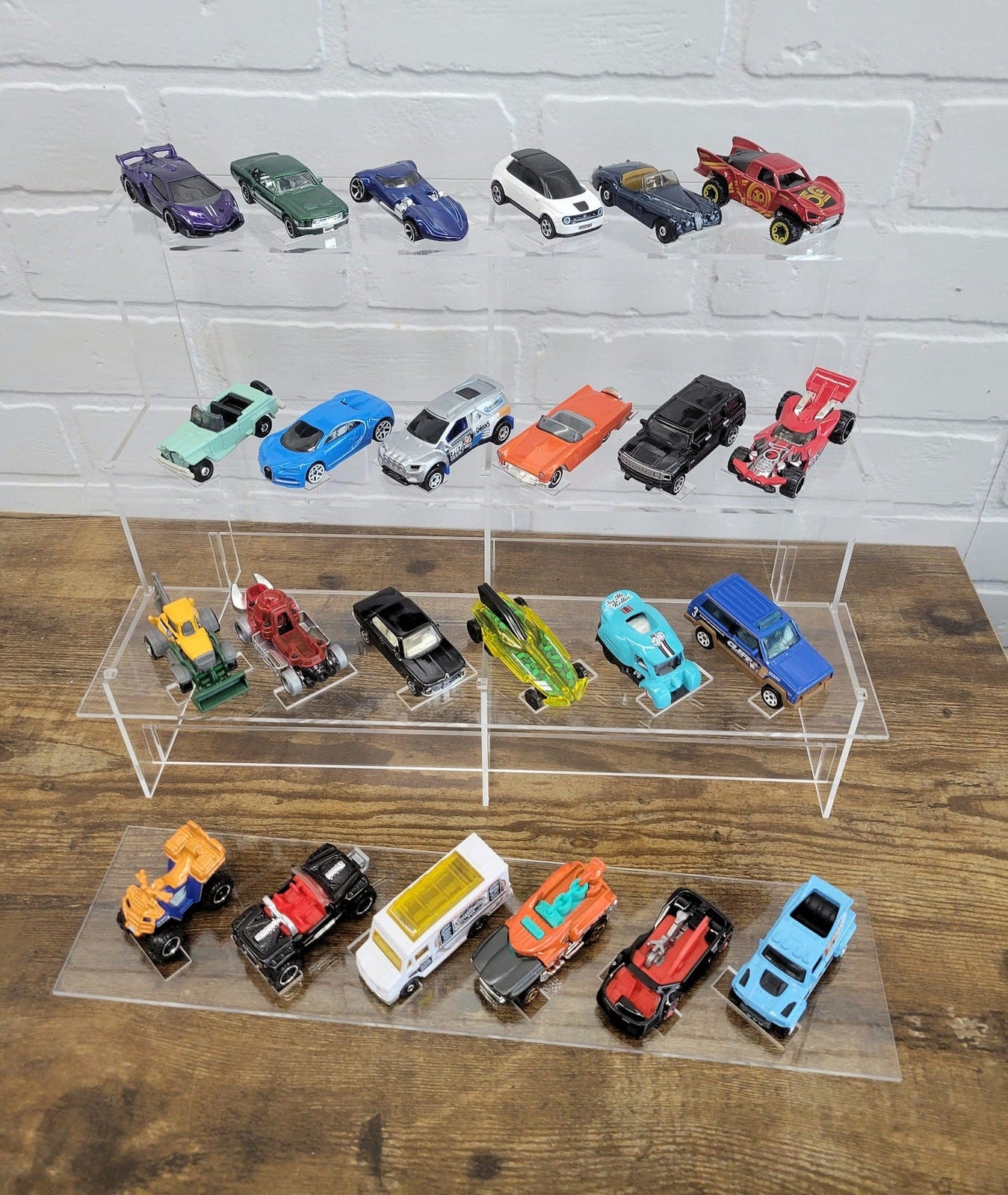 Acrylic Shelf Riser Display Tier, ideal for Detolf: Diecast 1:64 Collectible Cars