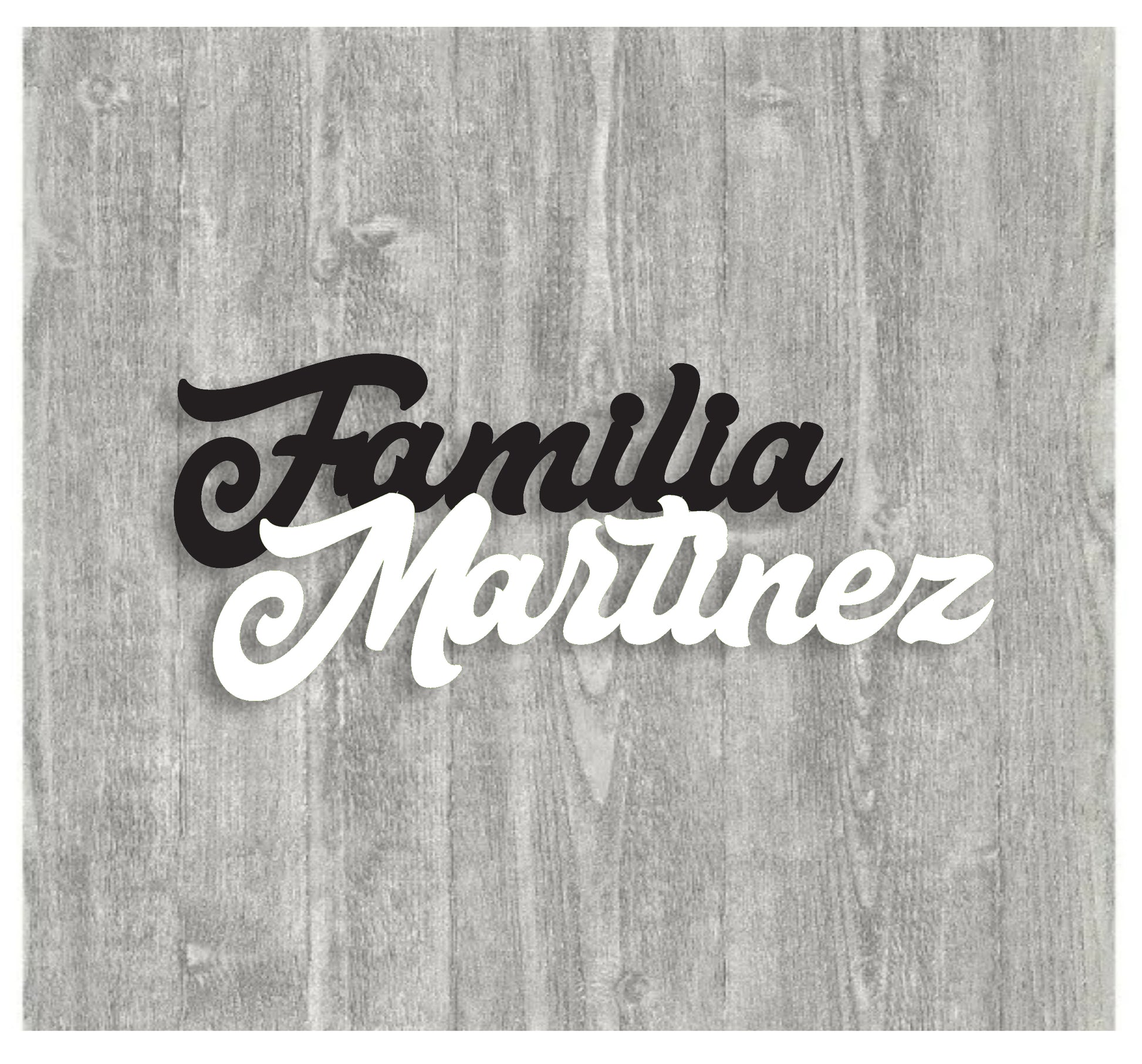 Acrylic Family Name Sign Any Two Words