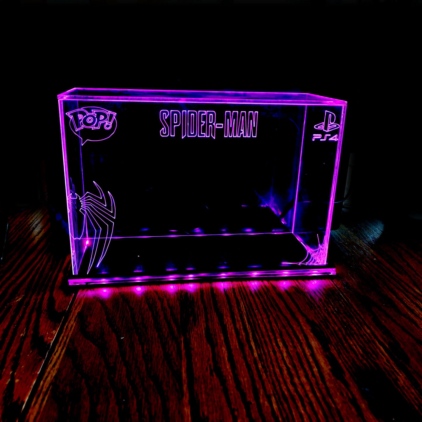 Acrylic LED Display Case for 2 Boxed Funko Pop, custom made