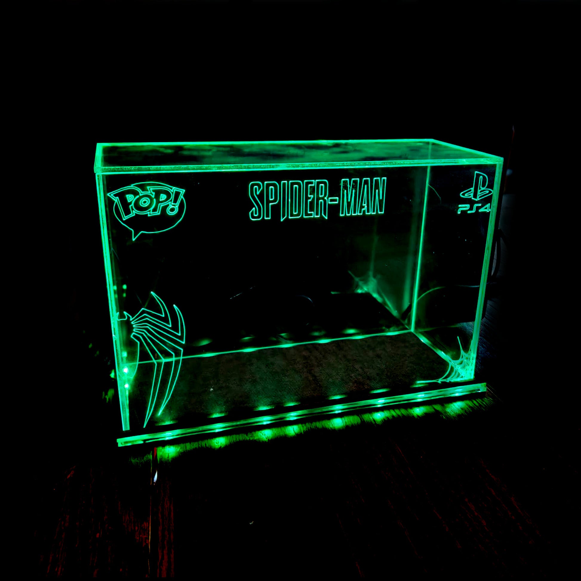 Acrylic LED Display Case for 2 Boxed Funko Pop, custom made