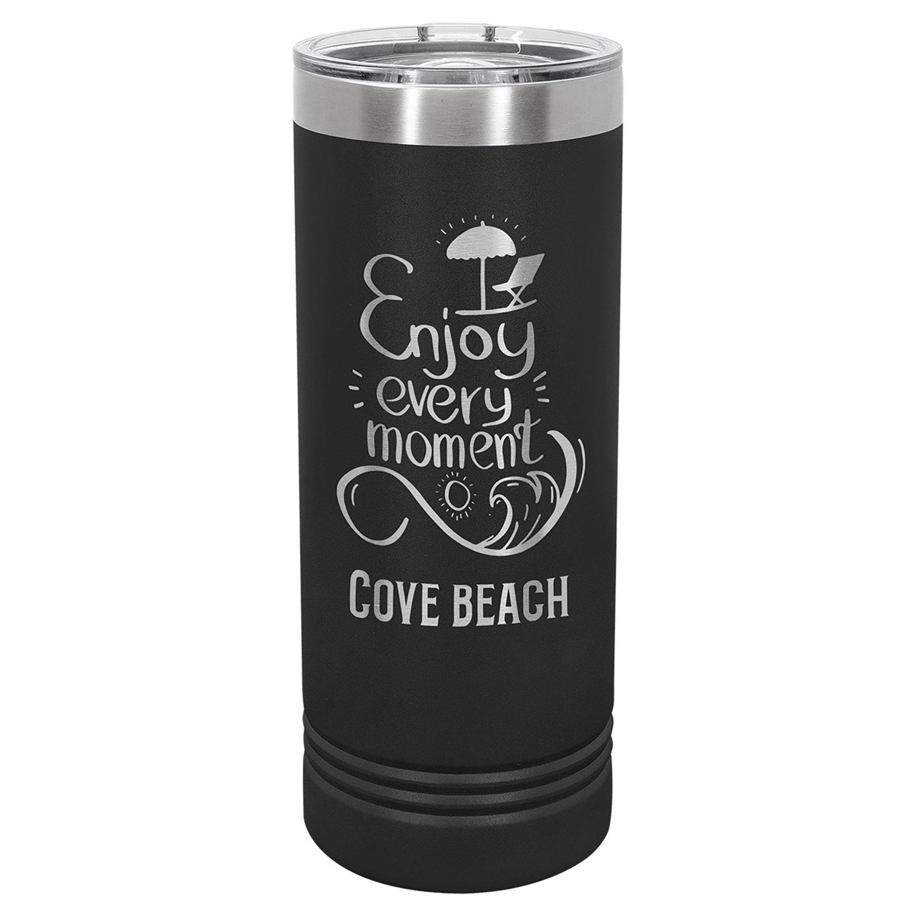 22 oz. Skinny Tumbler with Slider Lid Any Name or Logo