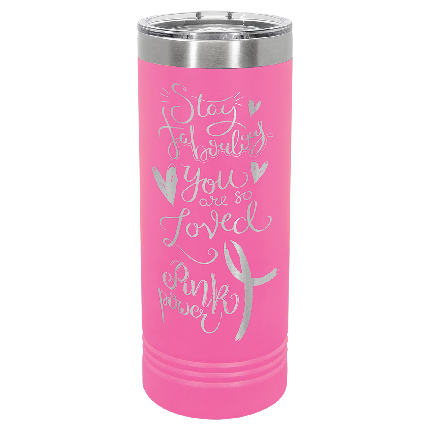 22 oz. Skinny Tumbler with Slider Lid Any Name or Logo