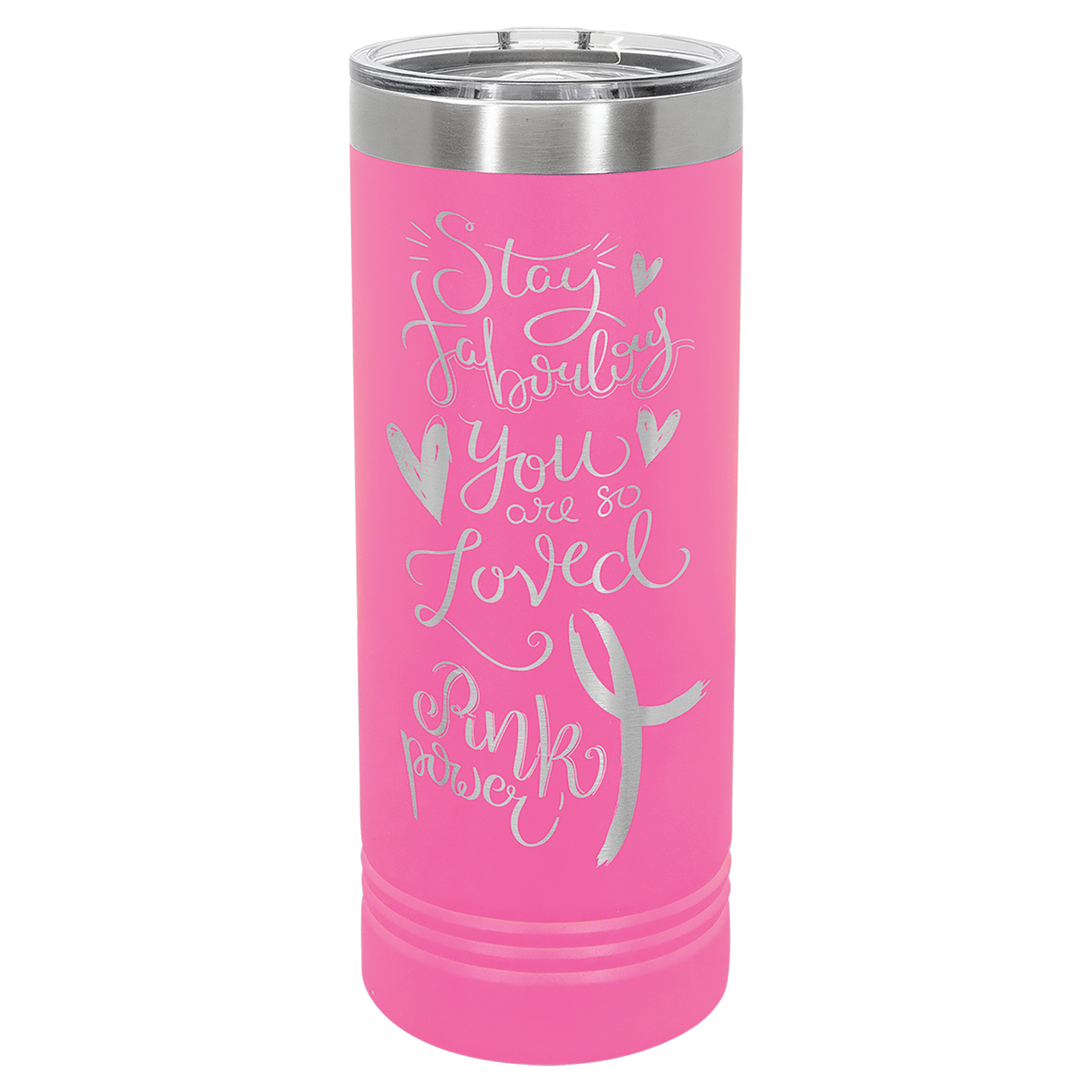 22 oz. Skinny Tumbler with Slider Lid Any Name or Logo