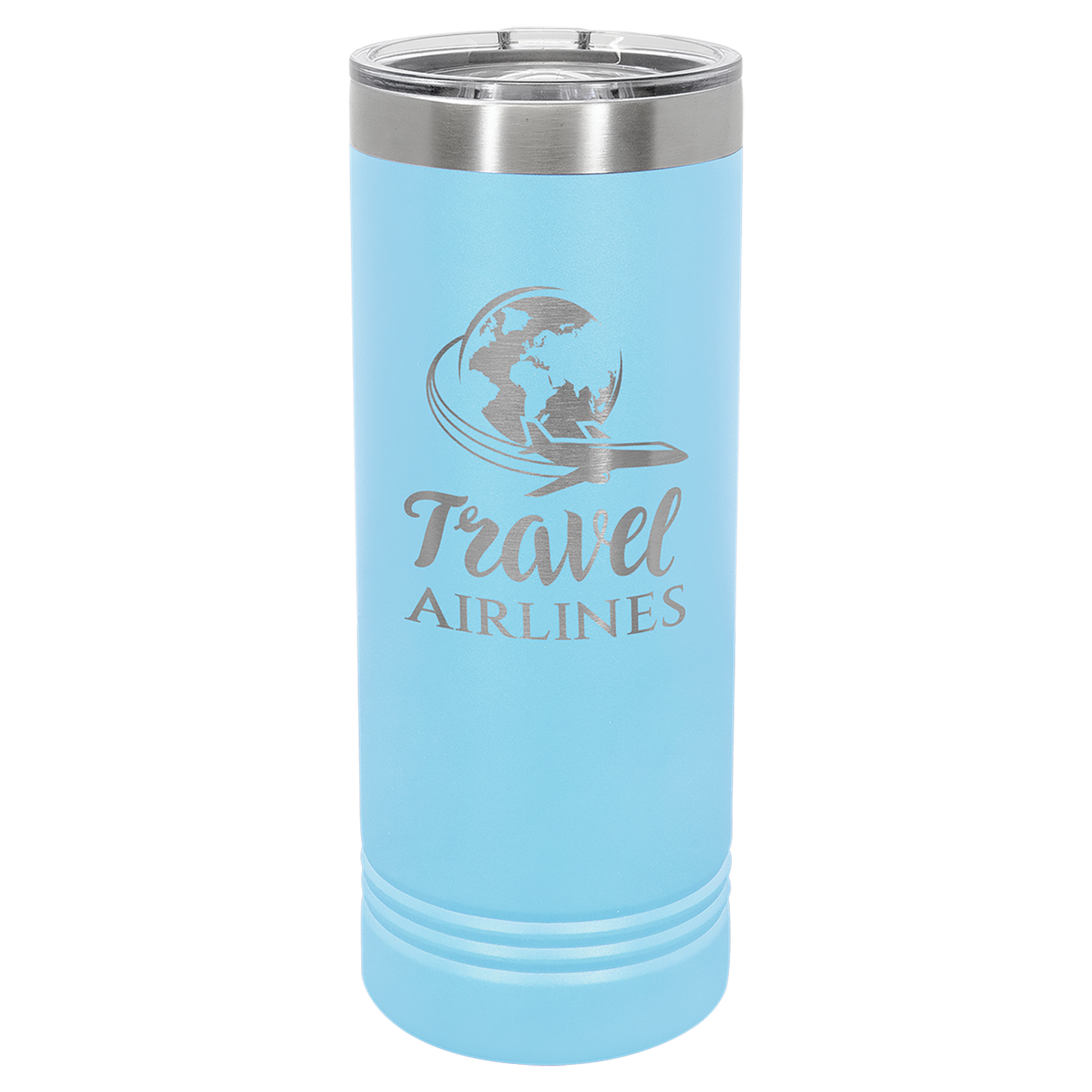 22 oz. Skinny Tumbler with Slider Lid Any Name or Logo