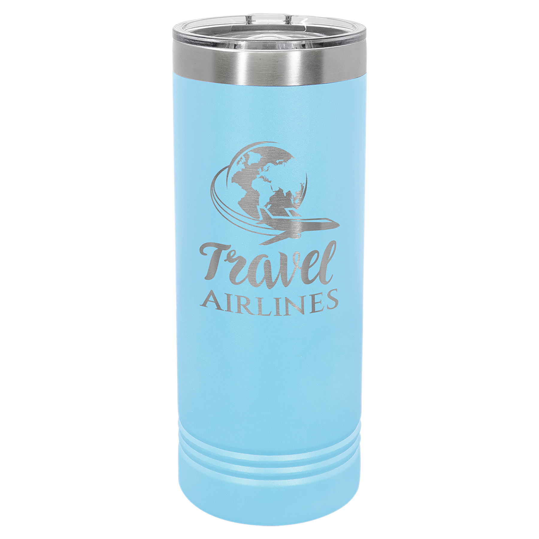 22 oz. Skinny Tumbler with Slider Lid Any Name or Logo