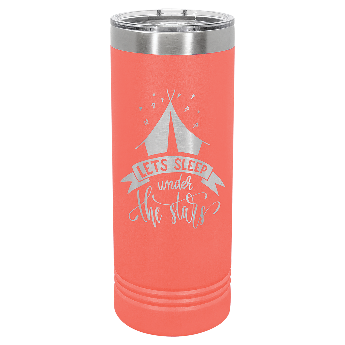 22 oz. Skinny Tumbler with Slider Lid Any Name or Logo