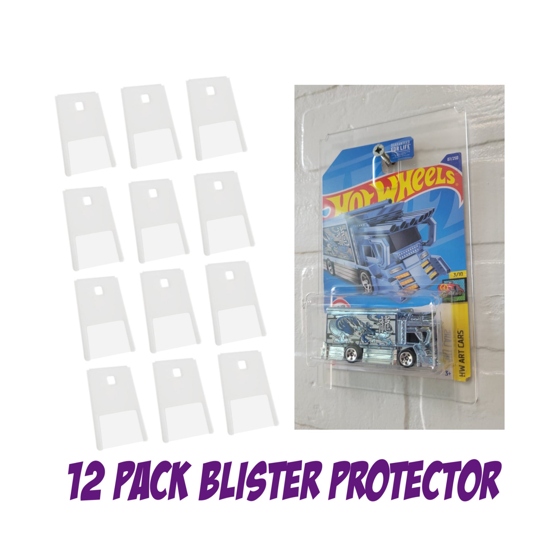 Acrylic Display Single Blister Protector Hot Wheels, Matchbox