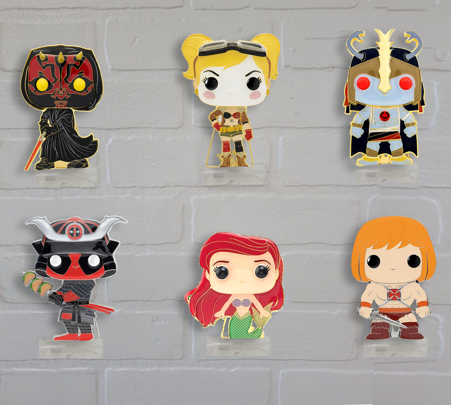 For Funko Pop Vinyl and Funko Pin: Clear Acrylic Wall Stand, Stick On, Single Shelf No Nails or Screws