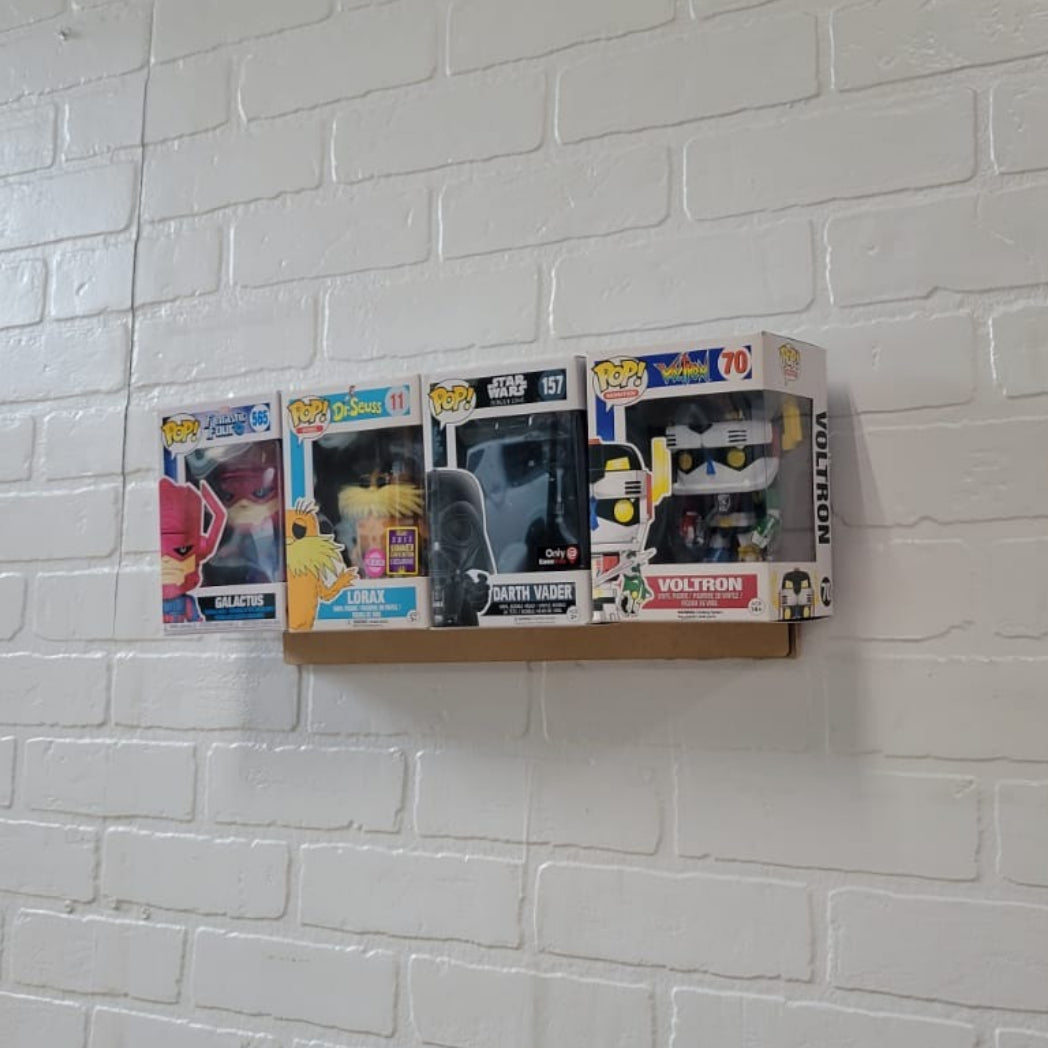 Wall Display Case for 4 Boxed Funko Pop, Bordeless, Shelfless, No Assembly Required, just Hang on