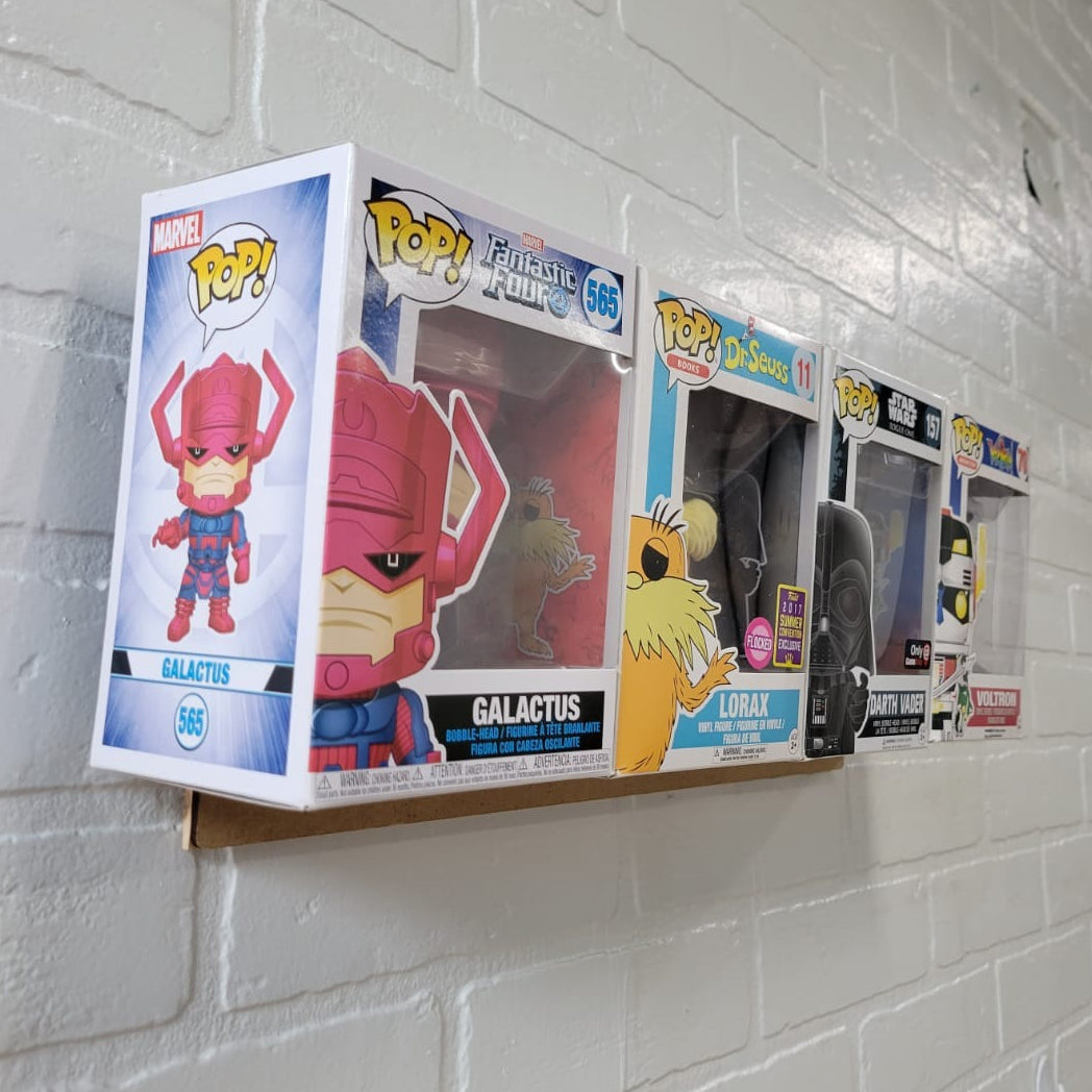 Wall Display Case for 4 Boxed Funko Pop, Bordeless, Shelfless, No Assembly Required, just Hang on