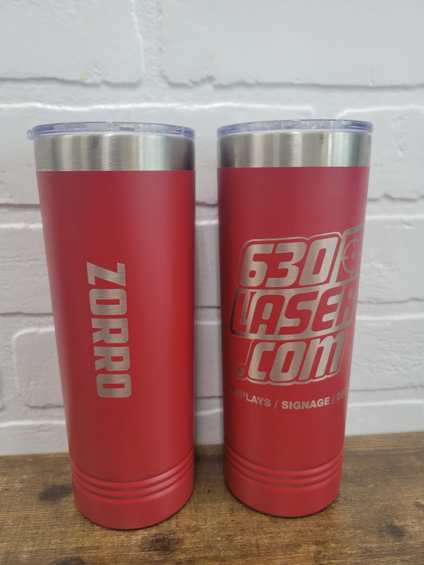 22 oz. Skinny Tumbler with Slider Lid Any Name or Logo