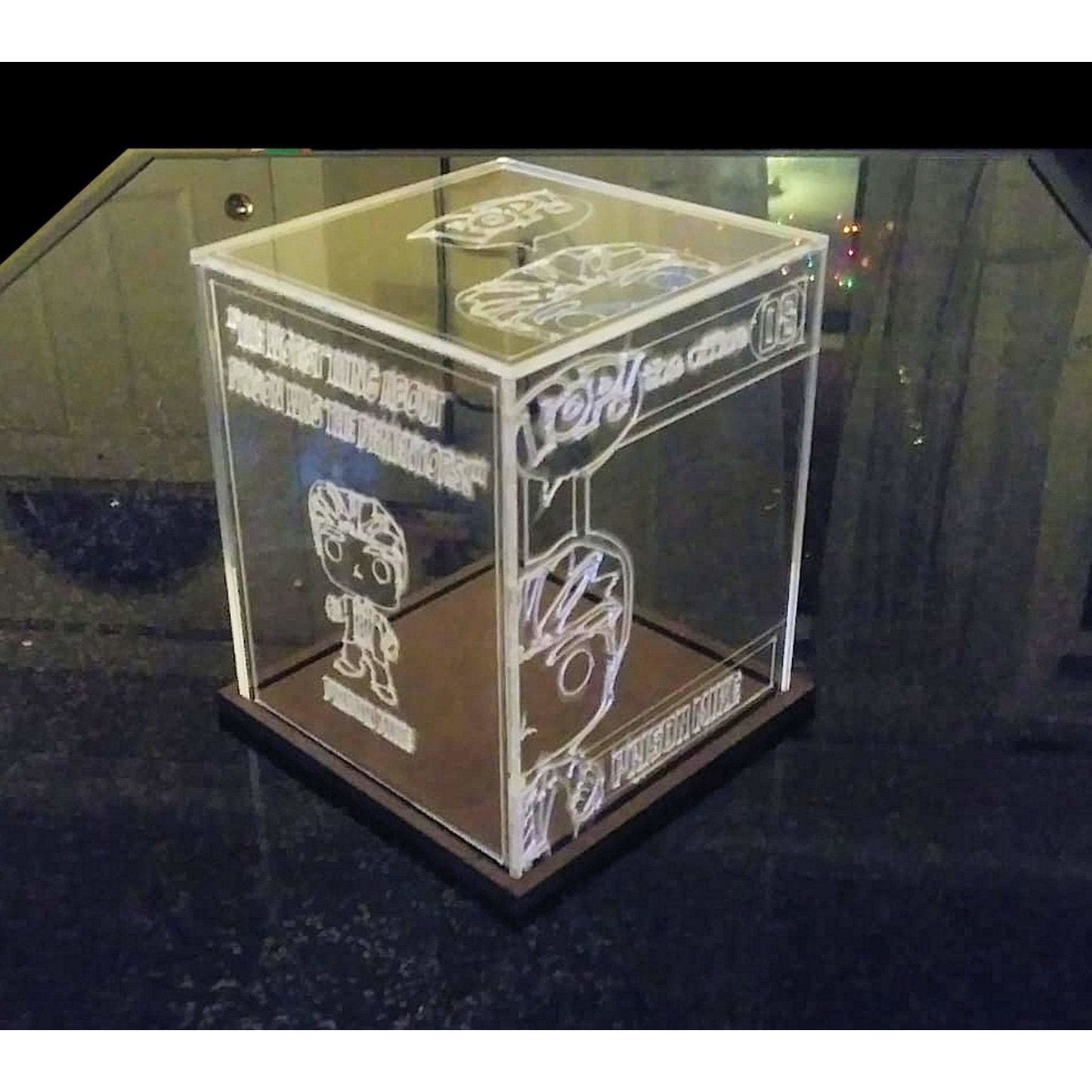 Acrylic Case Box for Unboxed Funko Pop. 3 Sides Design Custom Made Any Character No LED