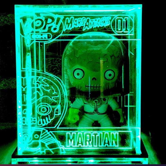 Acrylic LED Case Lamp for Unboxed Funko Pop, 3 Sides Design, Custom Made