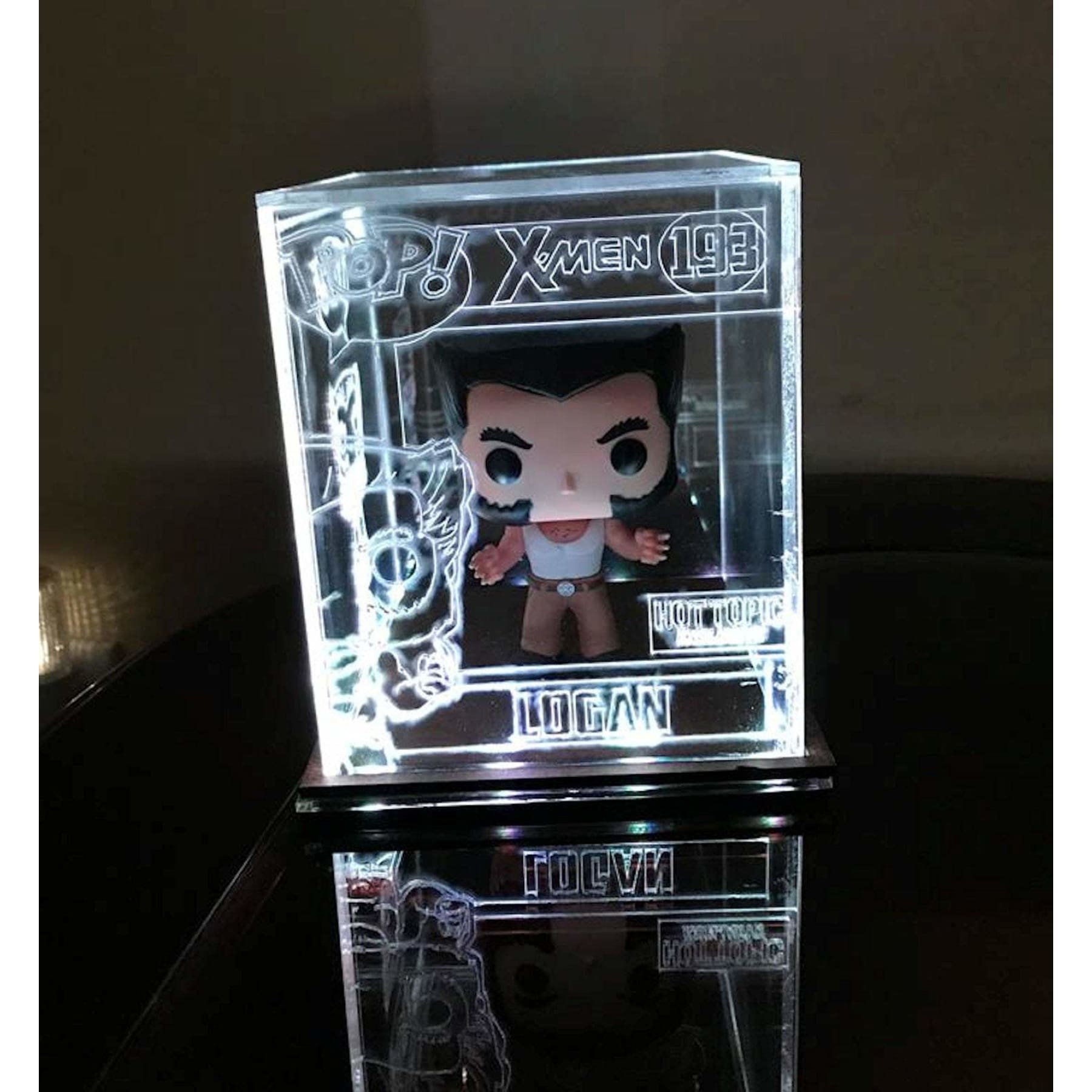 Acrylic LED Case Lamp for Unboxed Funko Pop, 3 Sides Design, Custom Made