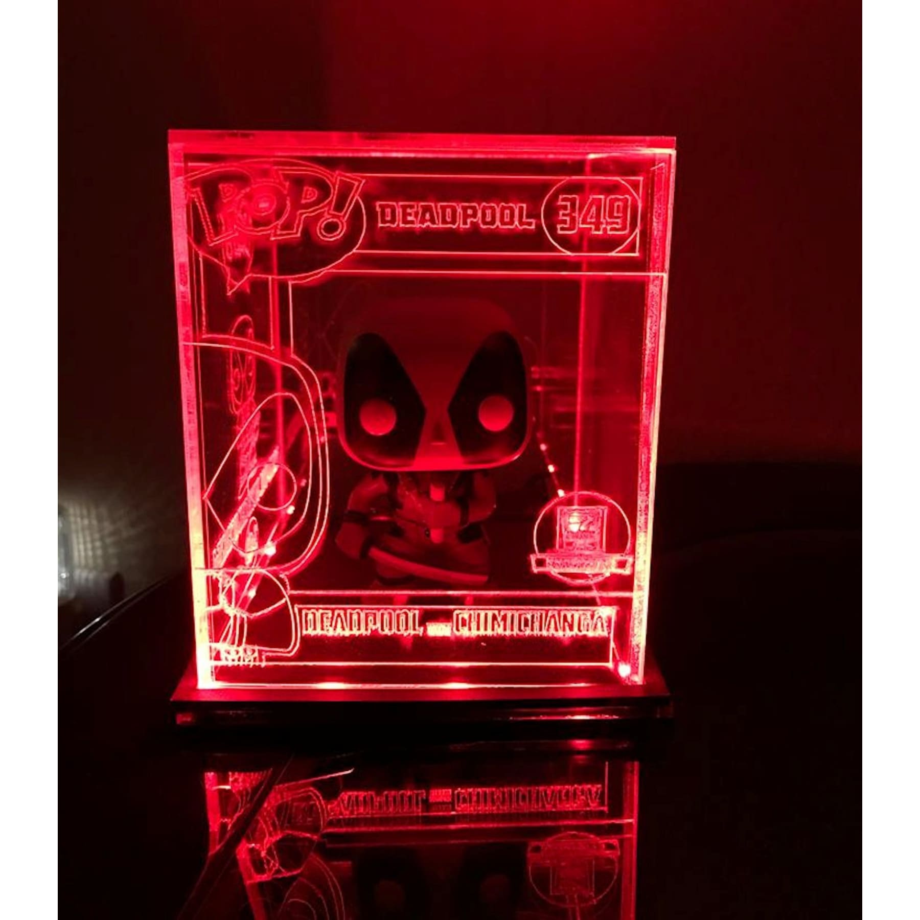 Acrylic LED Case Lamp for Unboxed Funko Pop, 3 Sides Design, Custom Made