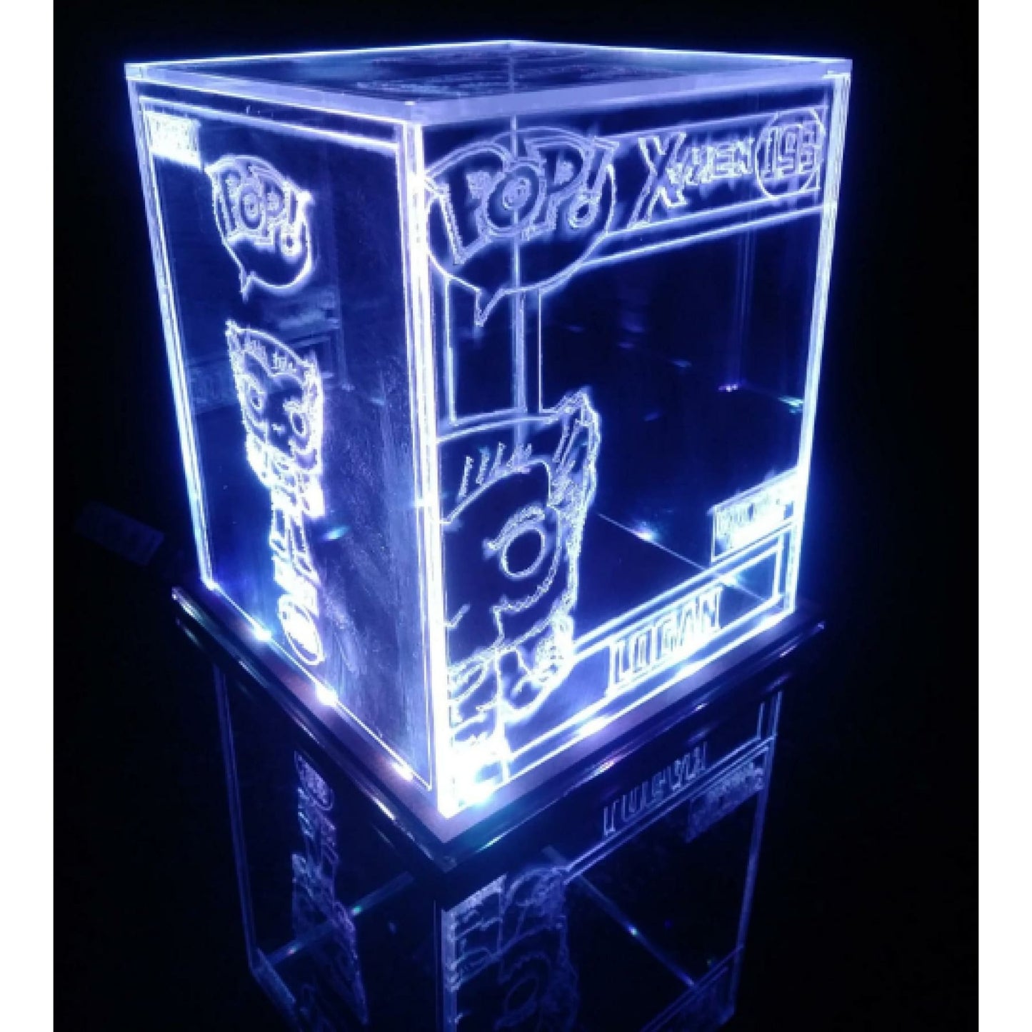 Acrylic LED Case Lamp for Unboxed Funko Pop, 3 Sides Design, Custom Made