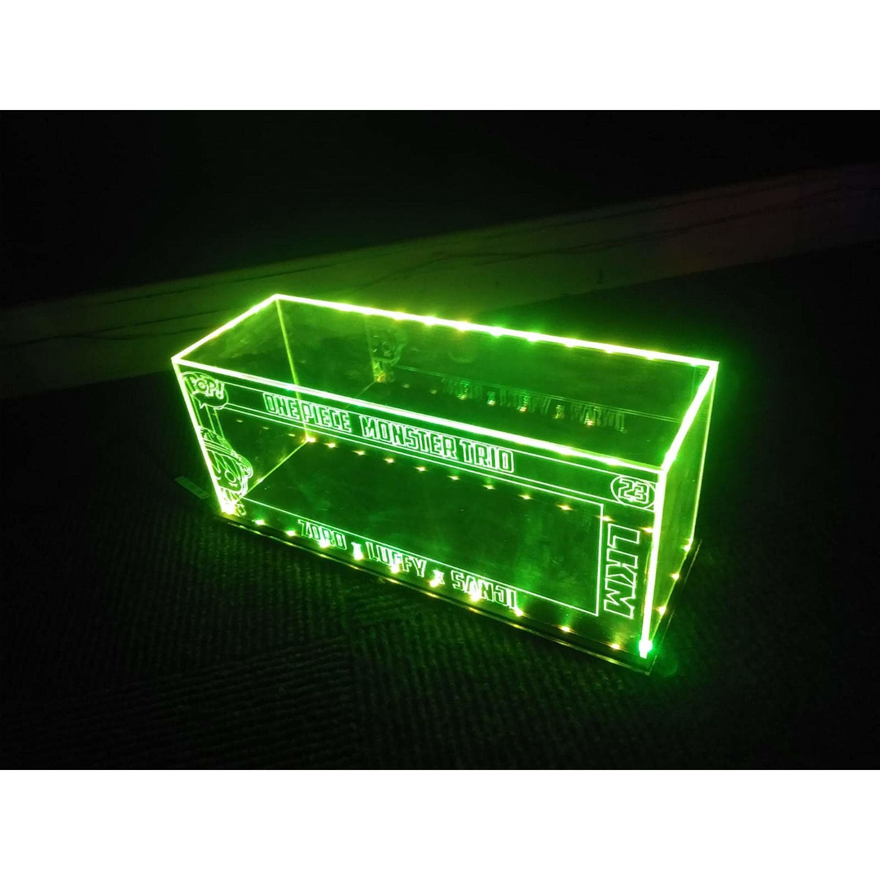 Acrylic LED Display Case for 3 Unboxed Funko Pop, custom made