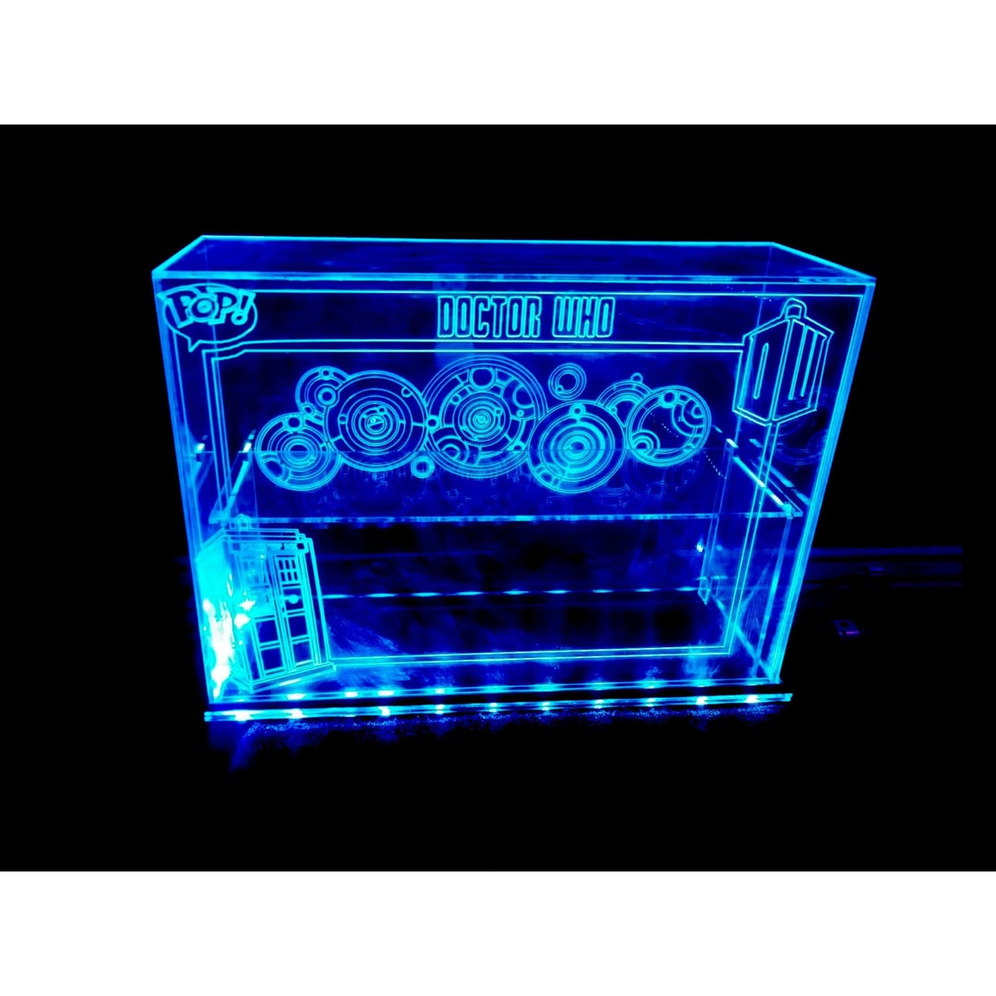 Acrylic LED Display Case for Funko Pop, Custom Design, Fits 6